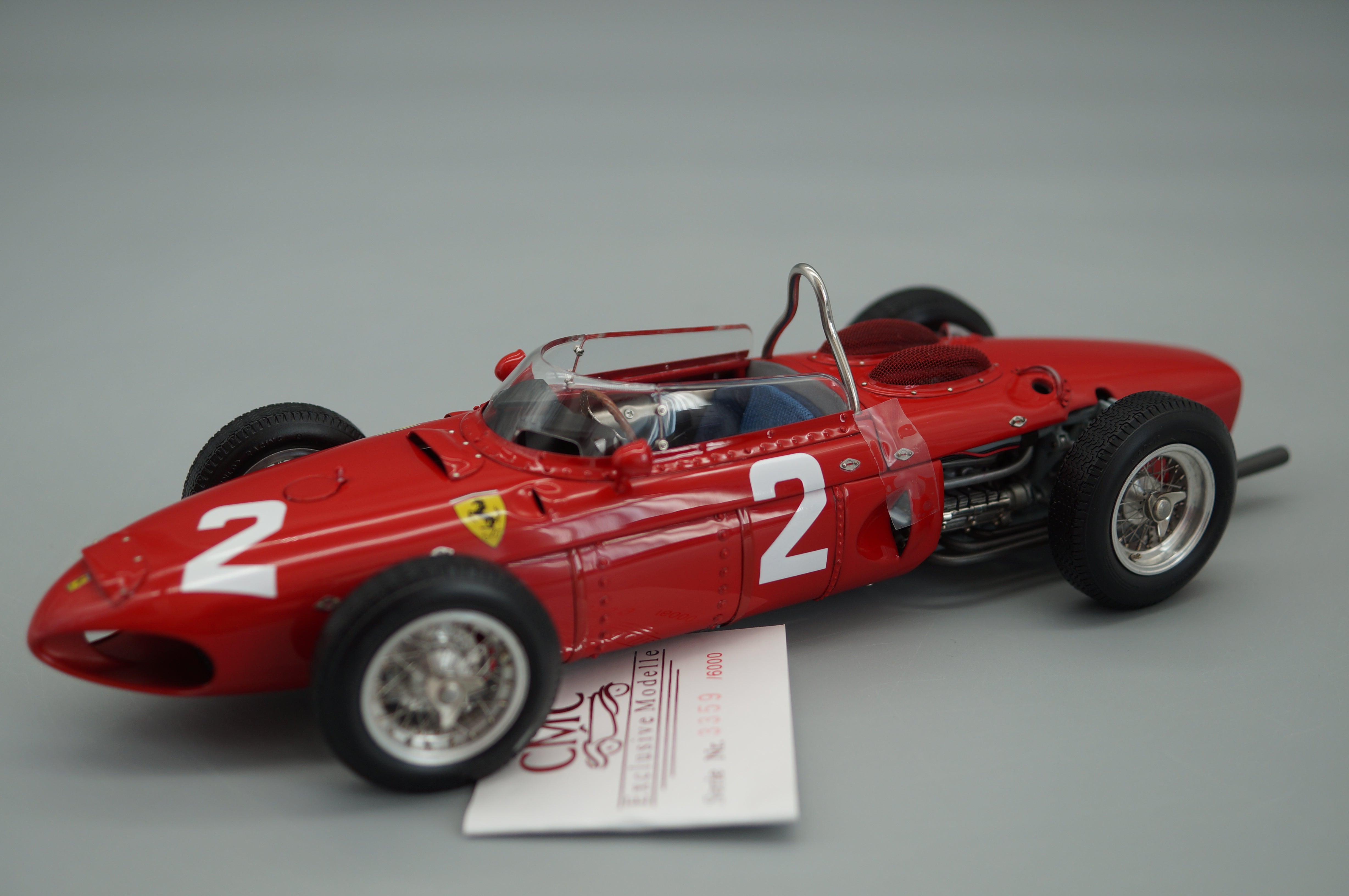 1/18 Ferrari 156 F1 'Sharknose' #2 Phil Hill Monza #3359/6000 CMC M-068 -pre-owned