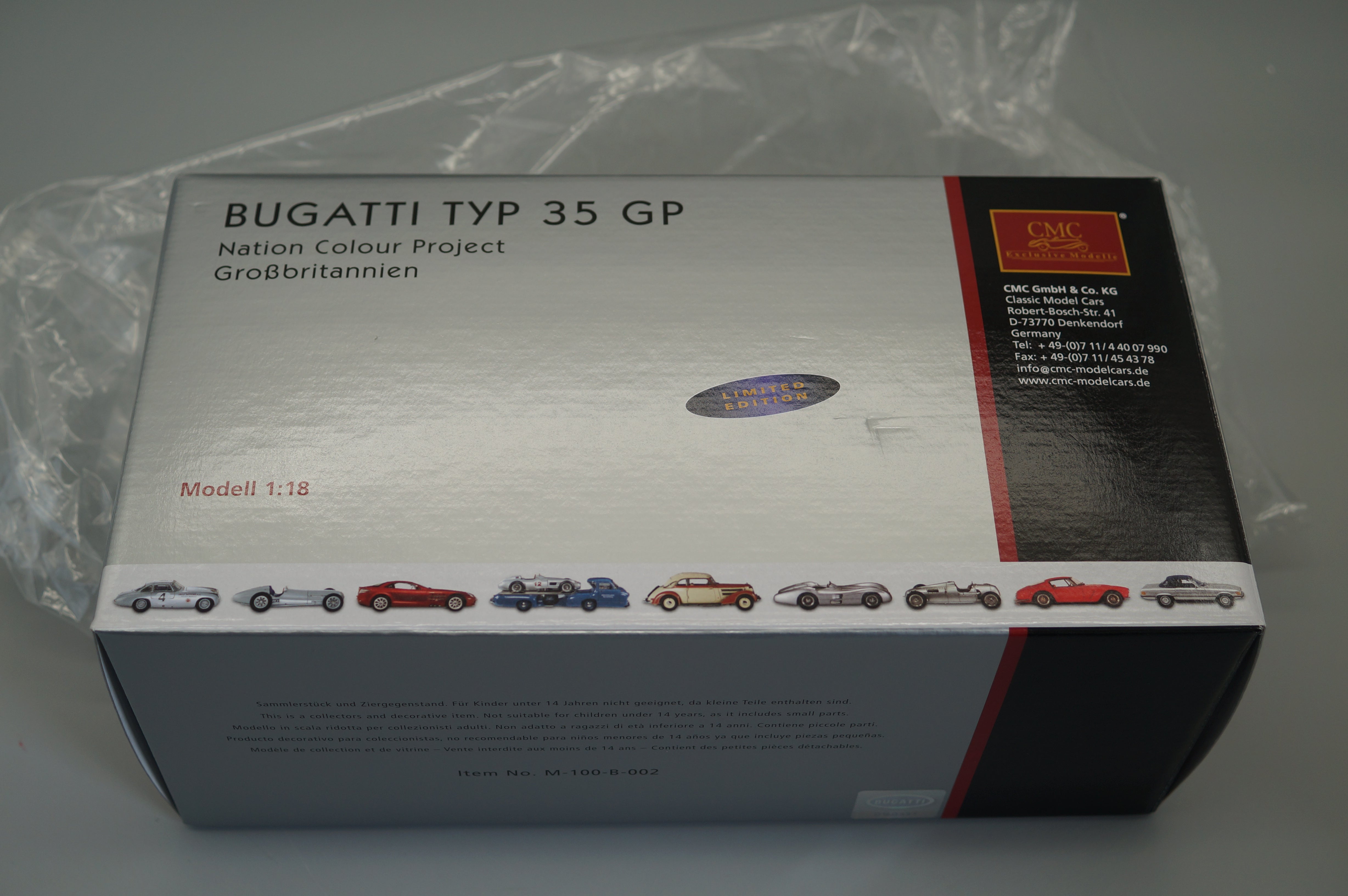 1:18 Bugatti T35 Nation Color Project - Great Britain #12 #0721/2000 CMC M-100 002 -pre-owned