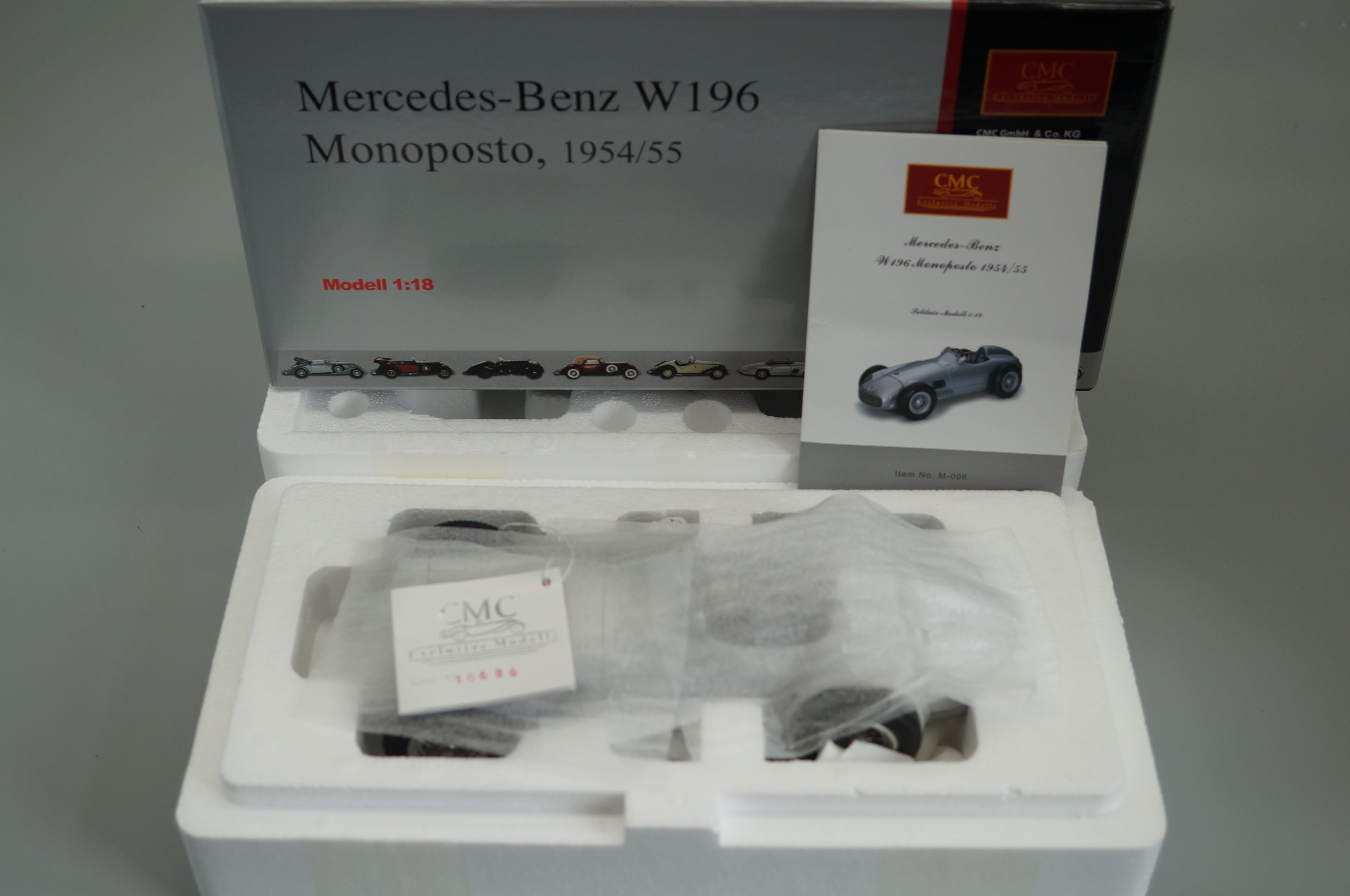 1/18 Mercedes-Benz W196 Monoposto #16686 CMC M-006 -pre-owned