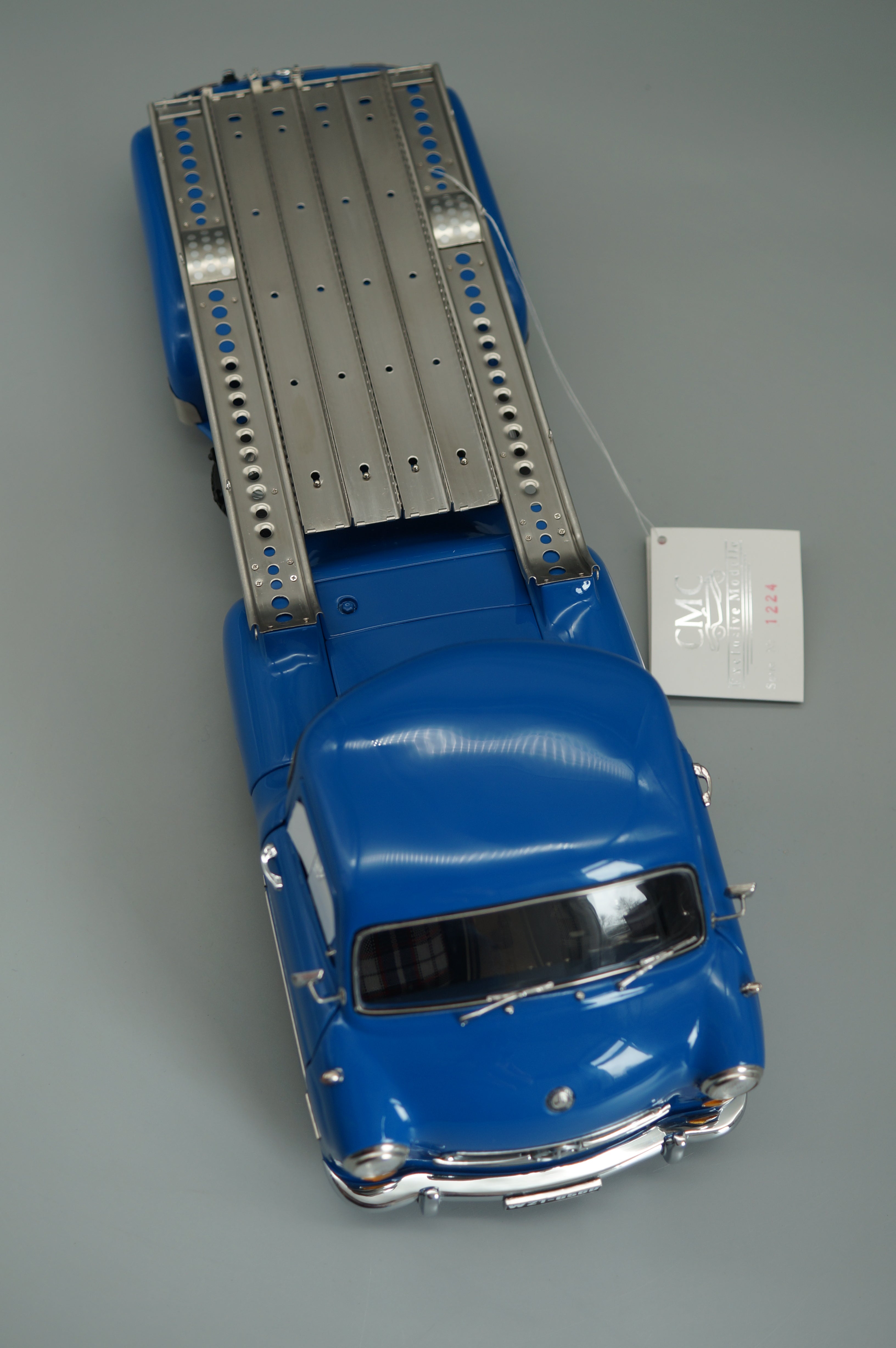1:18 Mercedes-Benz Race Transporter "The Blue Wonder" 1954/55 REVISED VERSION #1224 CMC M-143 -pre-owned