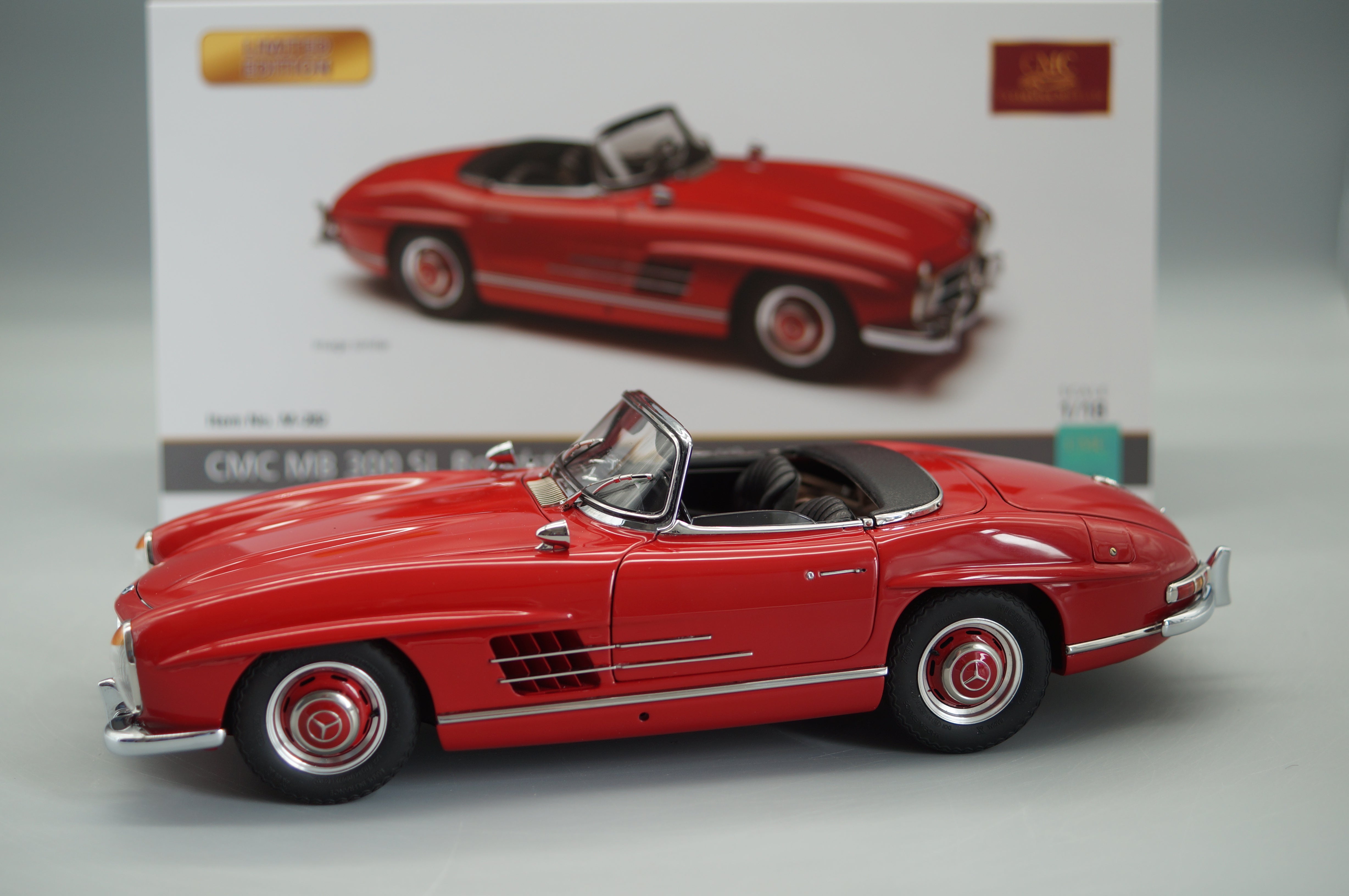 1/18 Mercedes-Benz 300 SL W198 Roadster offen rot CMC M-282