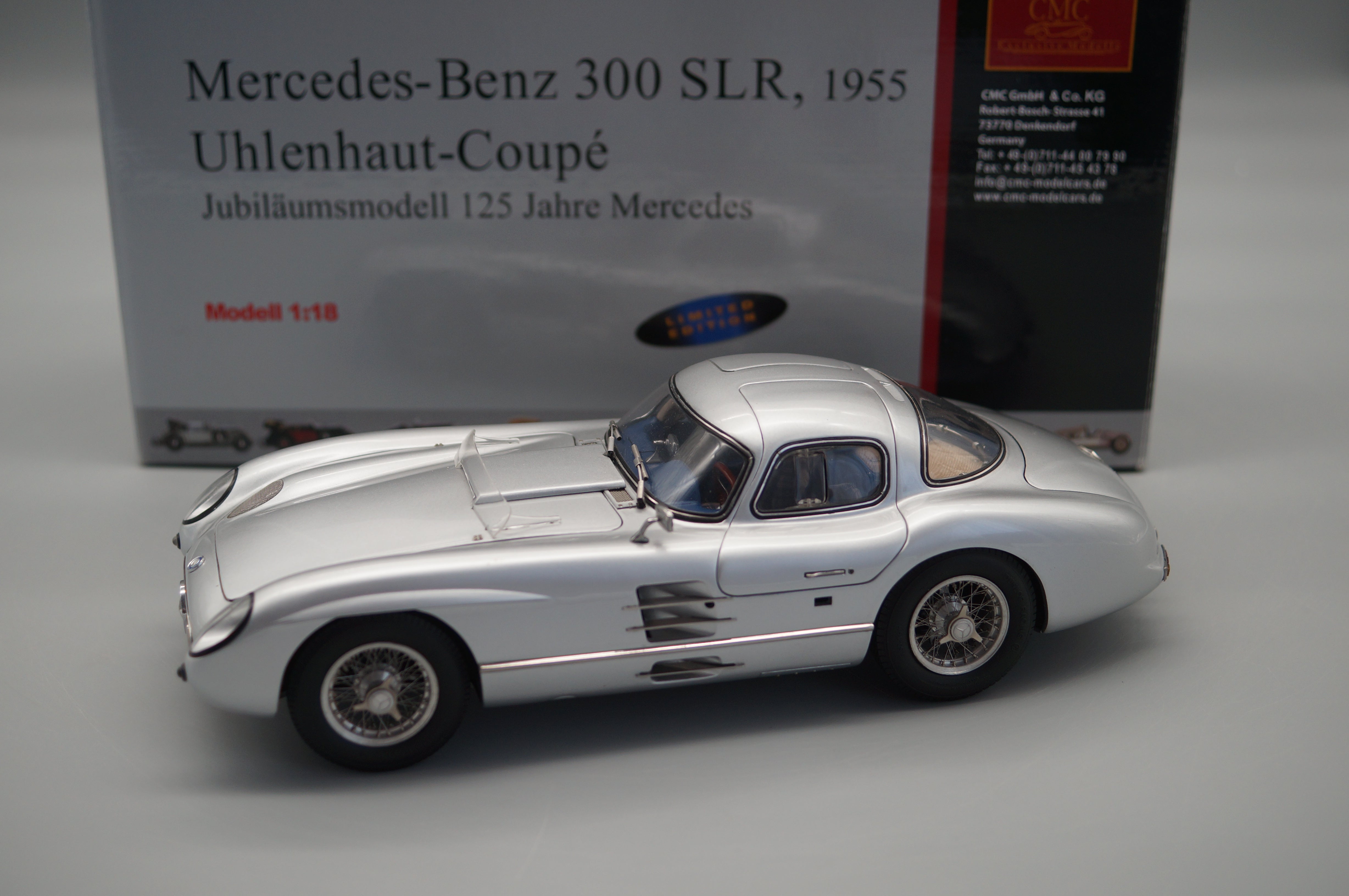 1/18 Mercedes-Benz 300 SLR Uhlenhaut Coupe 125 Years Mercedes #3478/4000 CMC M-088 -pre-owned