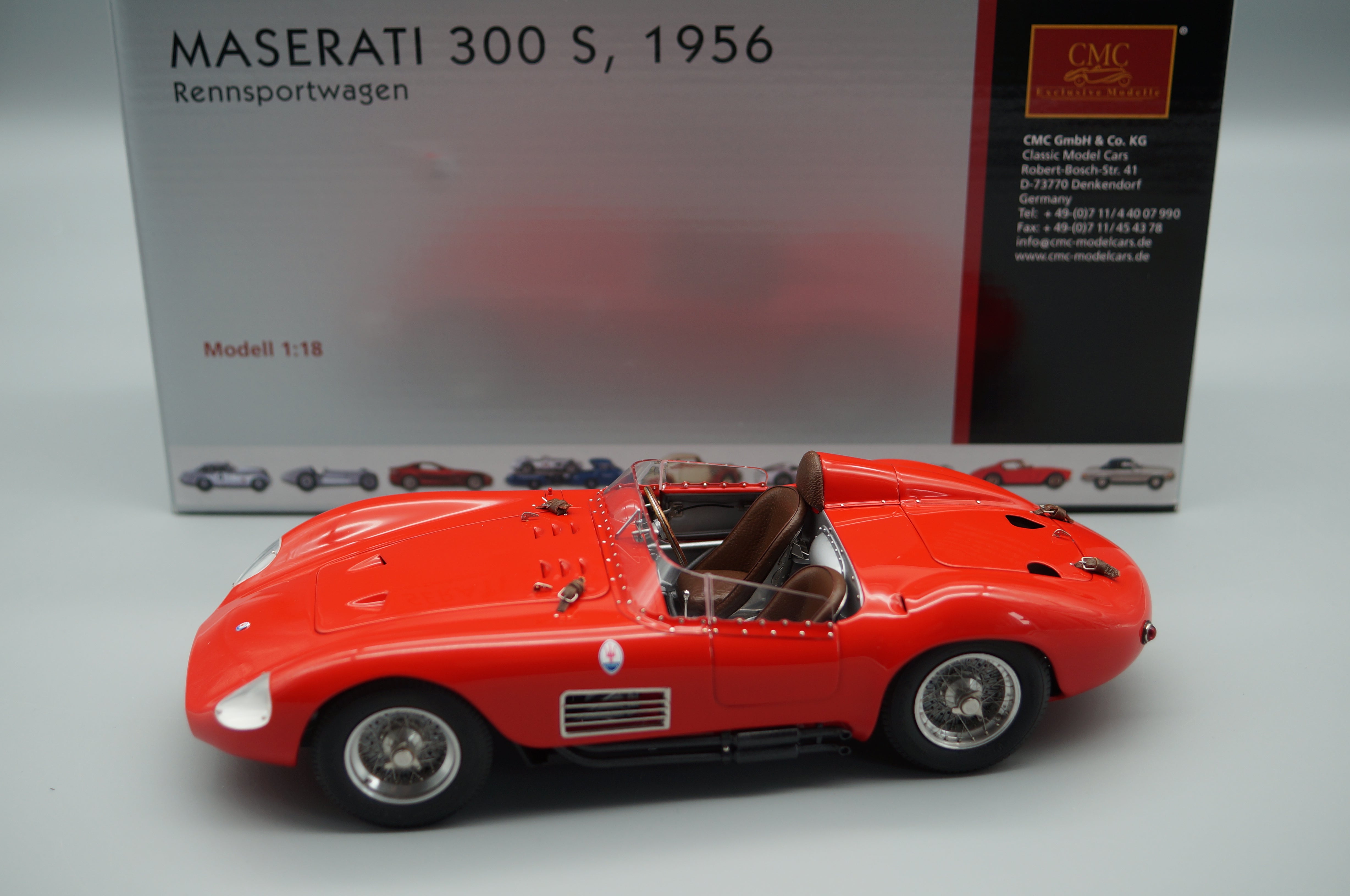 1:18 Maserati 300S Rennsportwagen 1956 CMC M-105 -pre-owned-