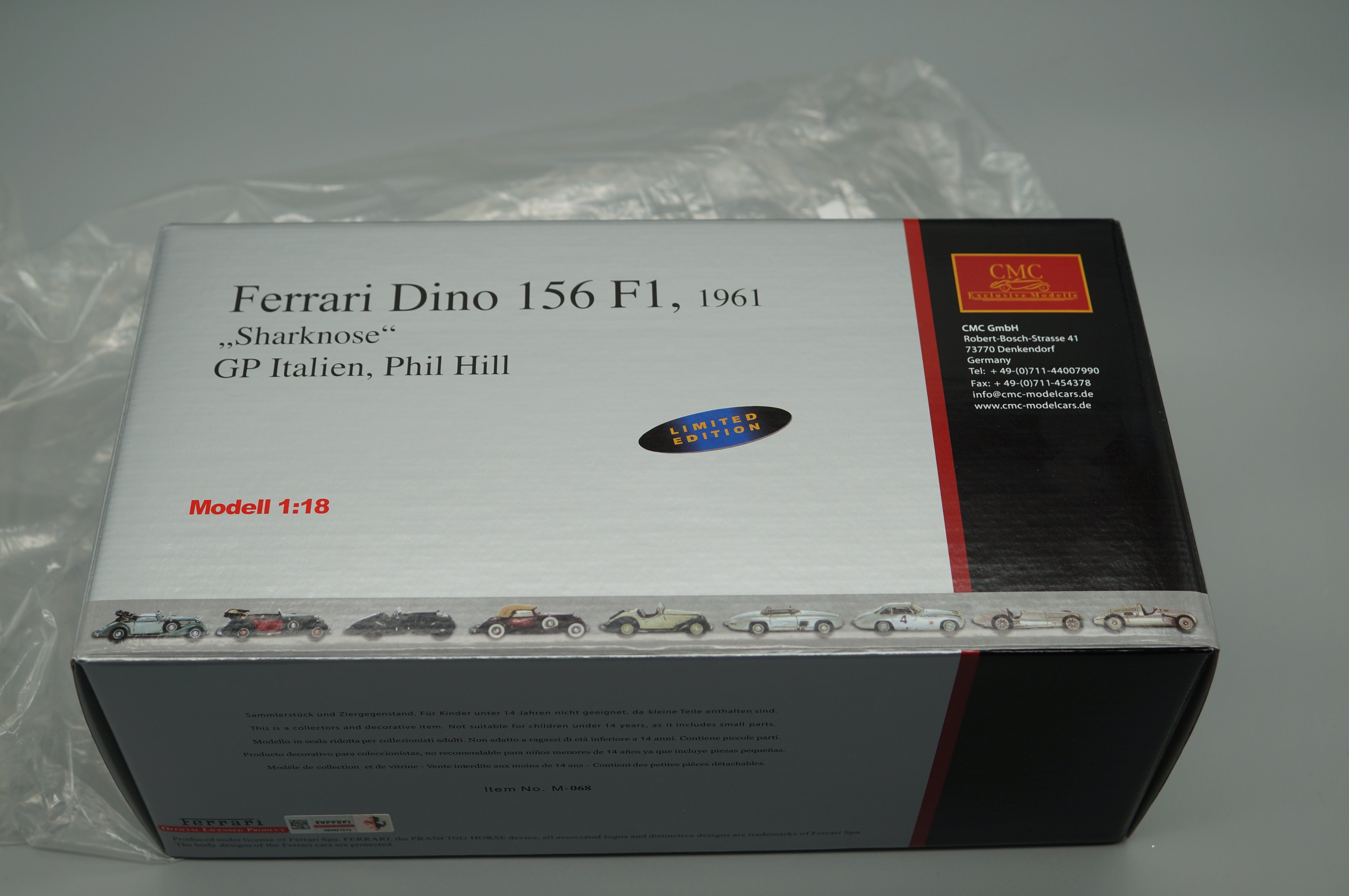 1:18 Ferrari 156 F1 'Sharknose' #2 Phil Hill Monza CMC M-068 -pre-owned- TS459