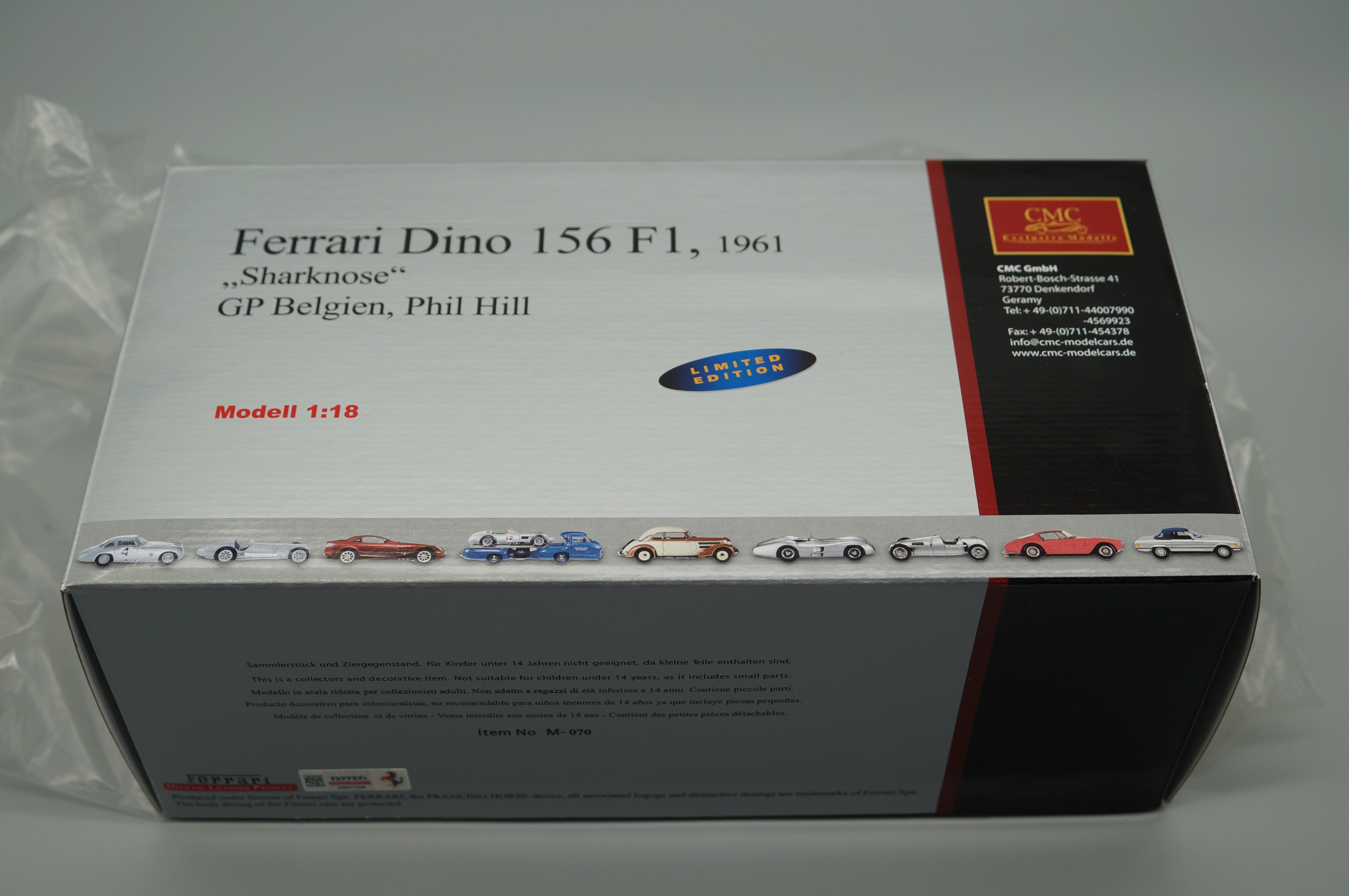 1:18 Ferrari 156 F1 'Sharknose' #4 Phil Hill Belgien CMC M-070 -pre-owned- TS460