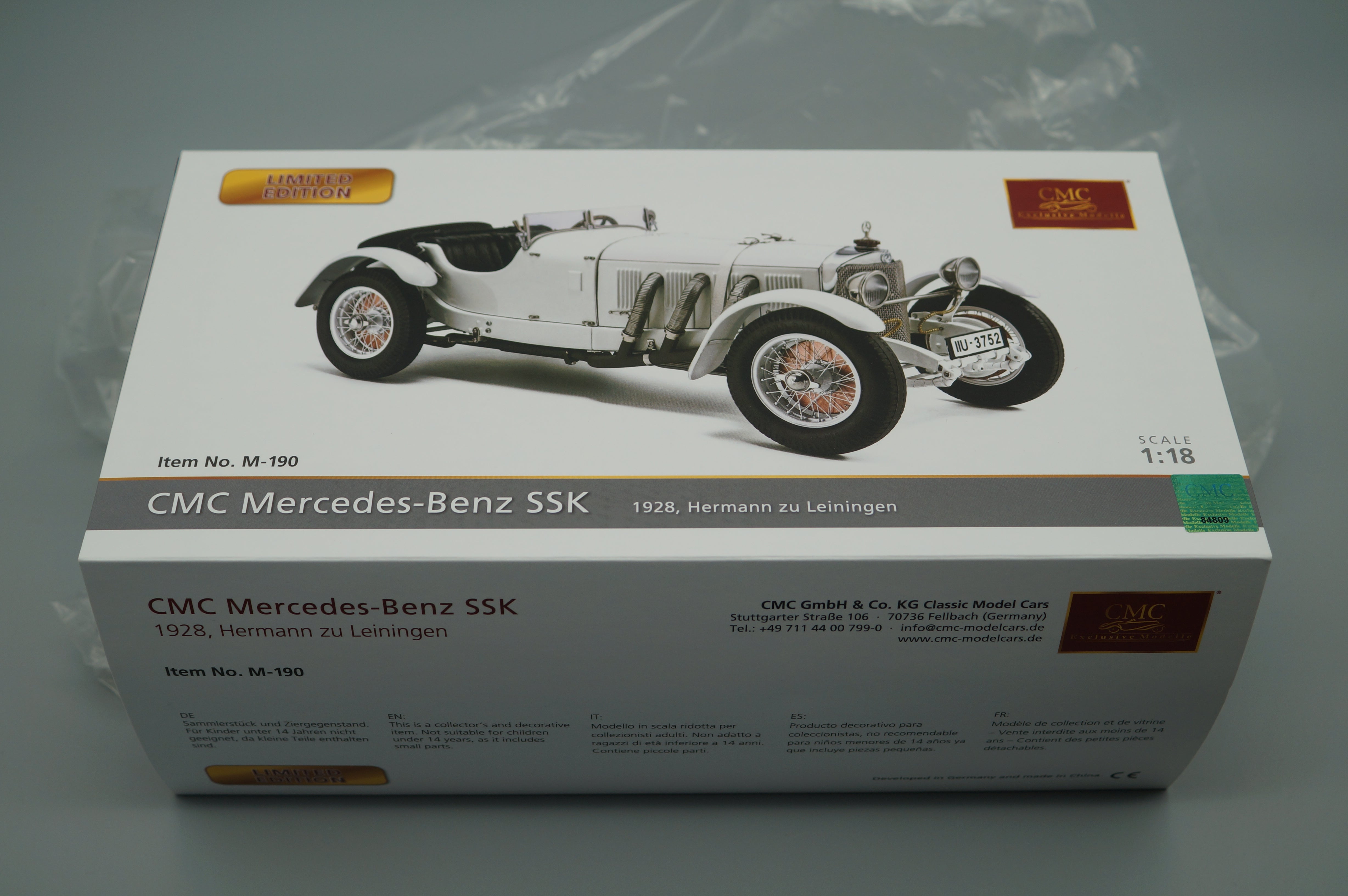 1:18 Mercedes-Benz SSK Hermann zu Leiningen 1930 CMC M-190 - pre-owned-