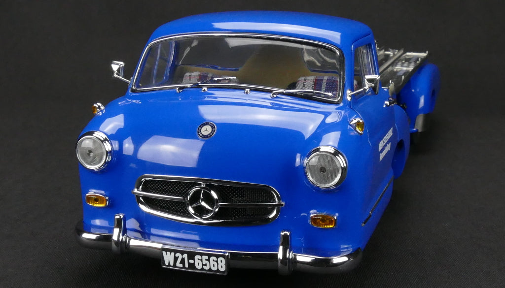 1:18 Mercedes-Benz Renntransporter "Das blaue Wunder" 1954/55 ÜBERARBEITETE VERSION CMC M-143 -pre-owned-