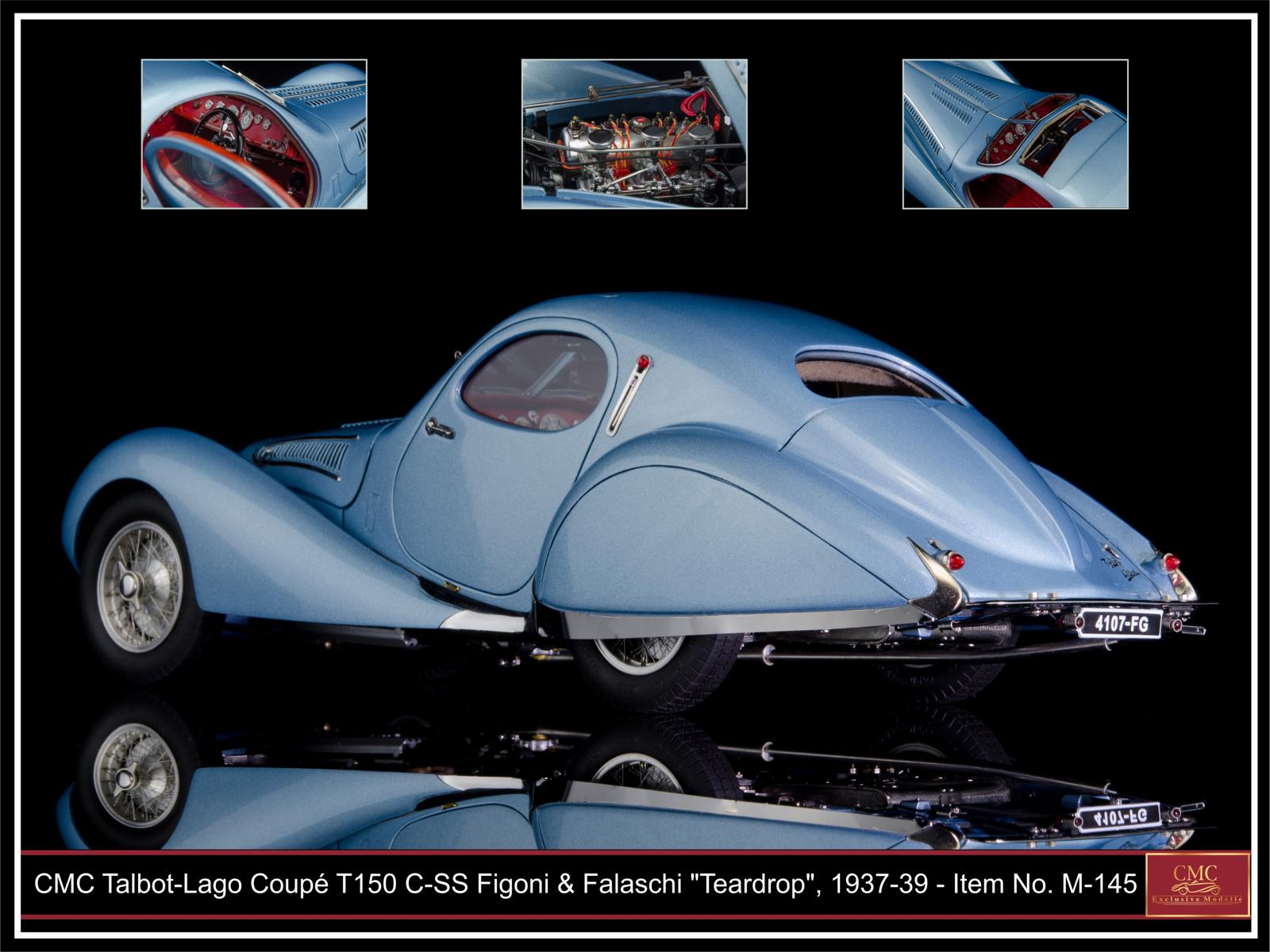 1/18 Talbot-Lago Coupé Typ 150 C-SS Figoni & Falaschi "Teardrop" CMC M-145