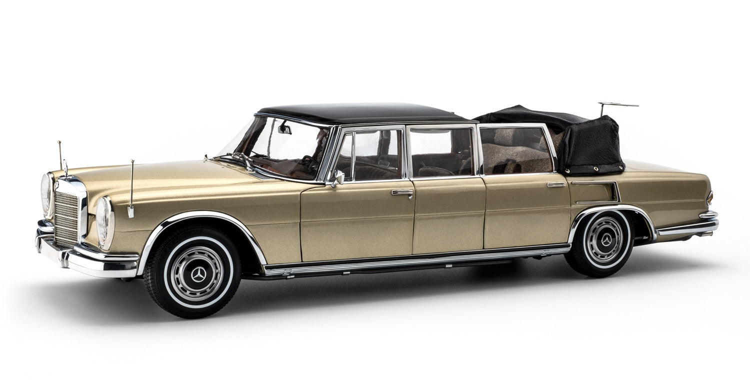 Mercedes-Benz 600 Pullman Landaulet beige/braun mit funktionsfähigem Verdeck CMC M-217