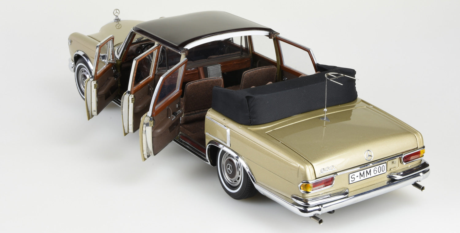 Mercedes-Benz 600 Pullman Landaulet beige/braun mit funktionsfähigem Verdeck CMC M-217