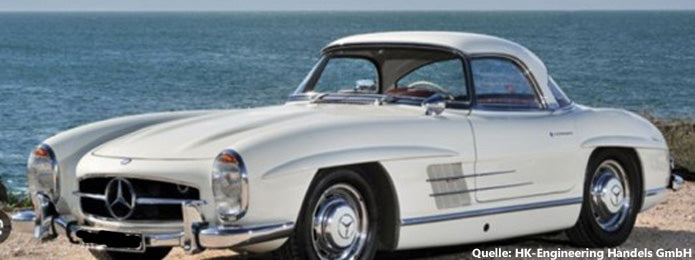1:18 CMC M-284 Mercedes-Benz 300 SL W198 Roadster Hardtop weiss