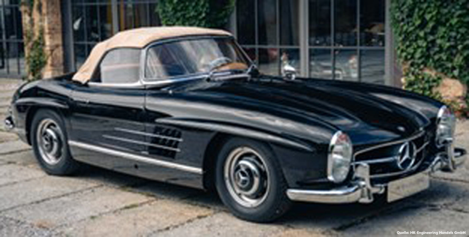 1:18 CMC M-285 Mercedes-Benz 300 SL W198 Roadster Softtop schwarz