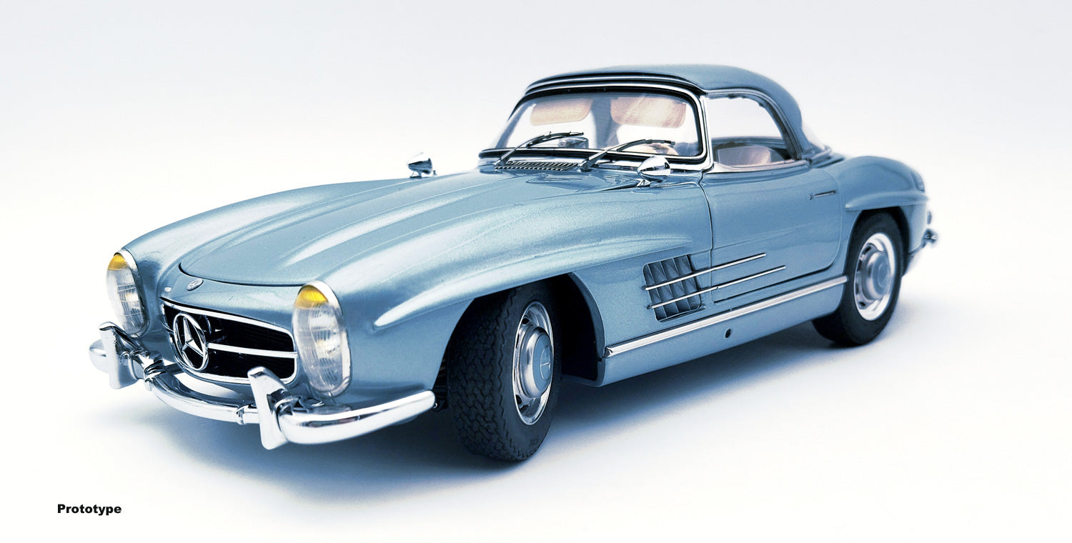 1/18 Mercedes-Benz 300 SL W198 Roadster Hardtop blau metallic CMC M-283