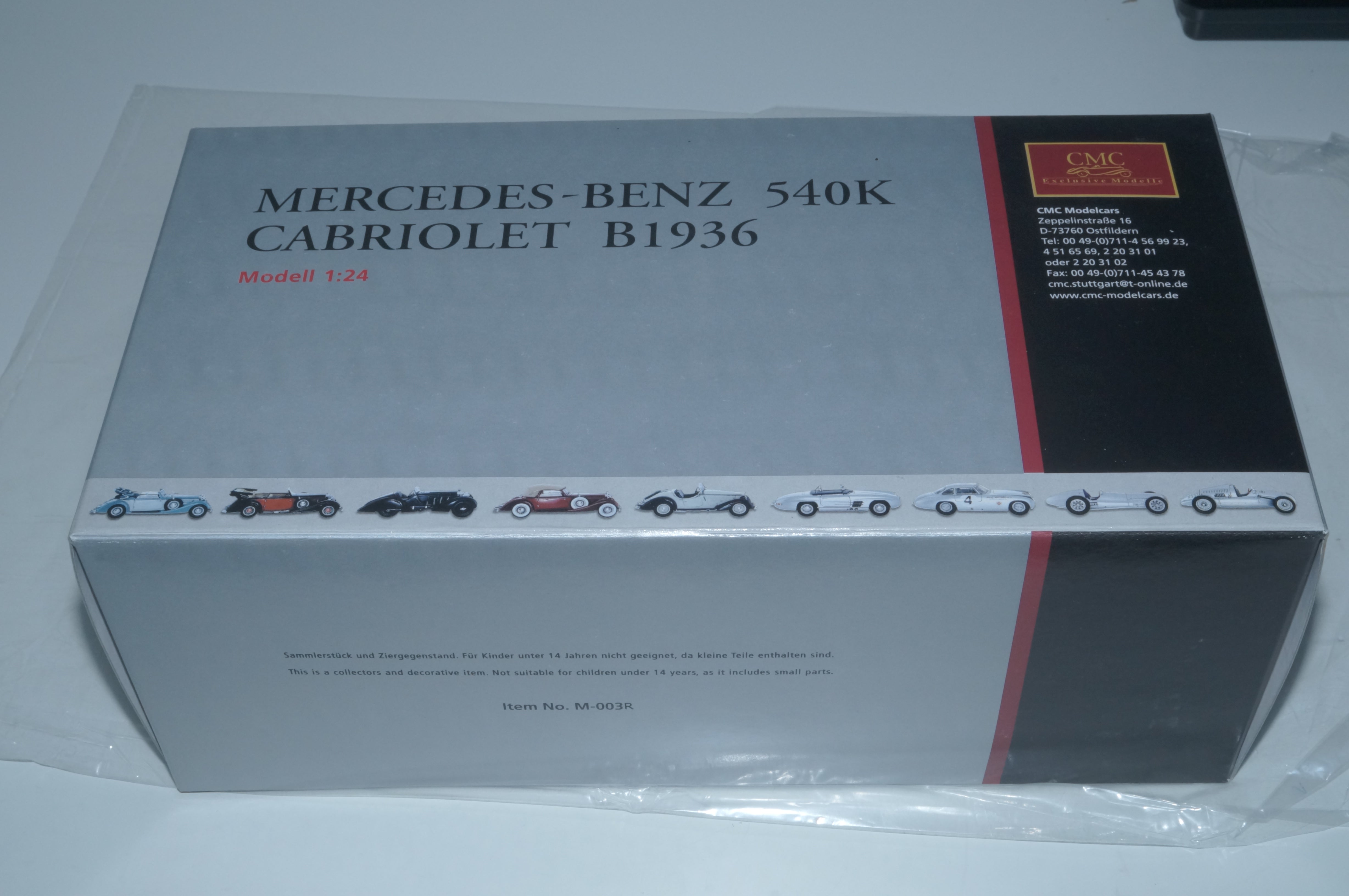 Mercedes-Benz 540K Cabriolet B rot/schwarz CMC M-003R 1/24