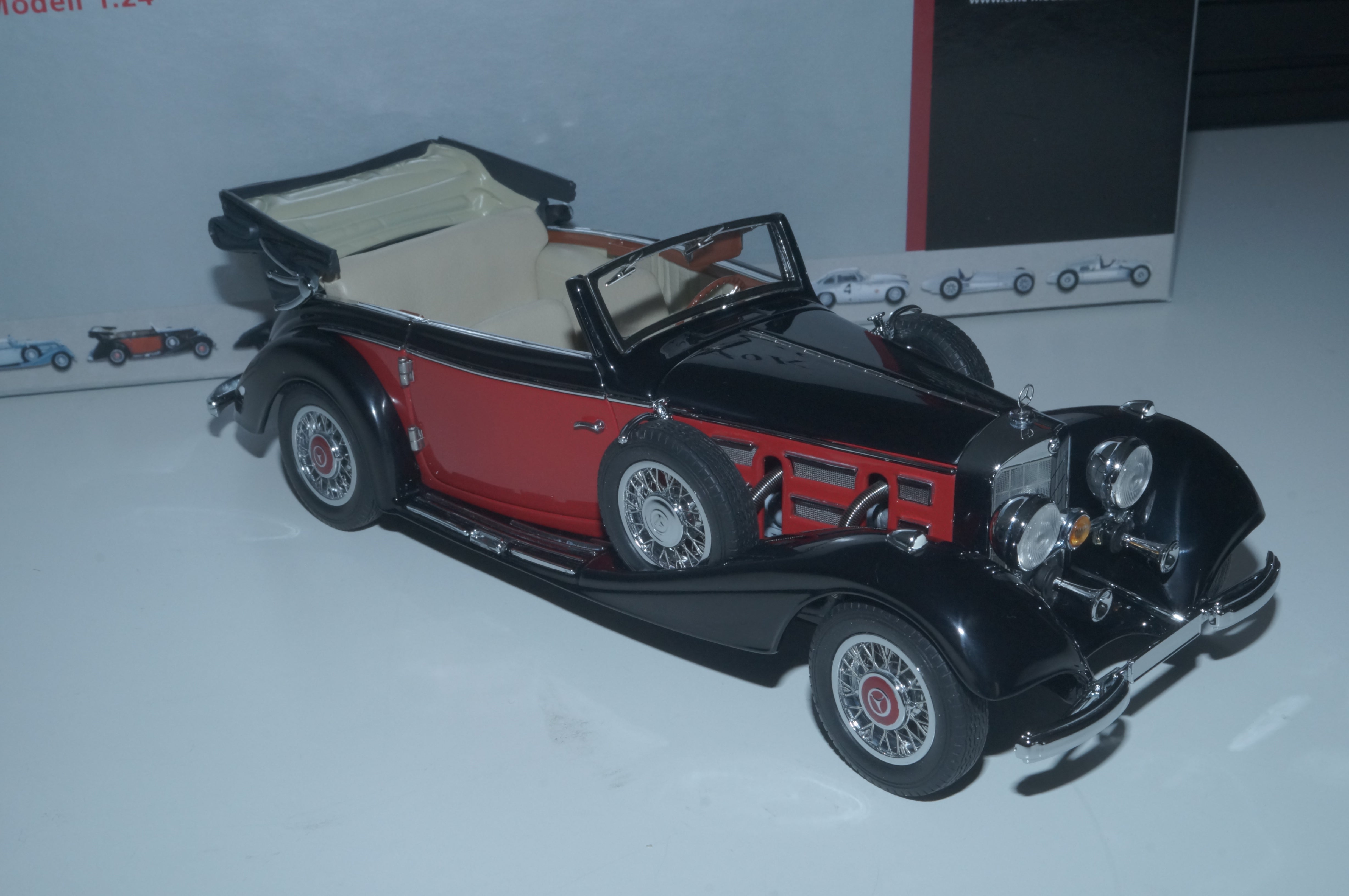 Mercedes-Benz 540K Cabriolet B rot/schwarz CMC M-003R 1/24