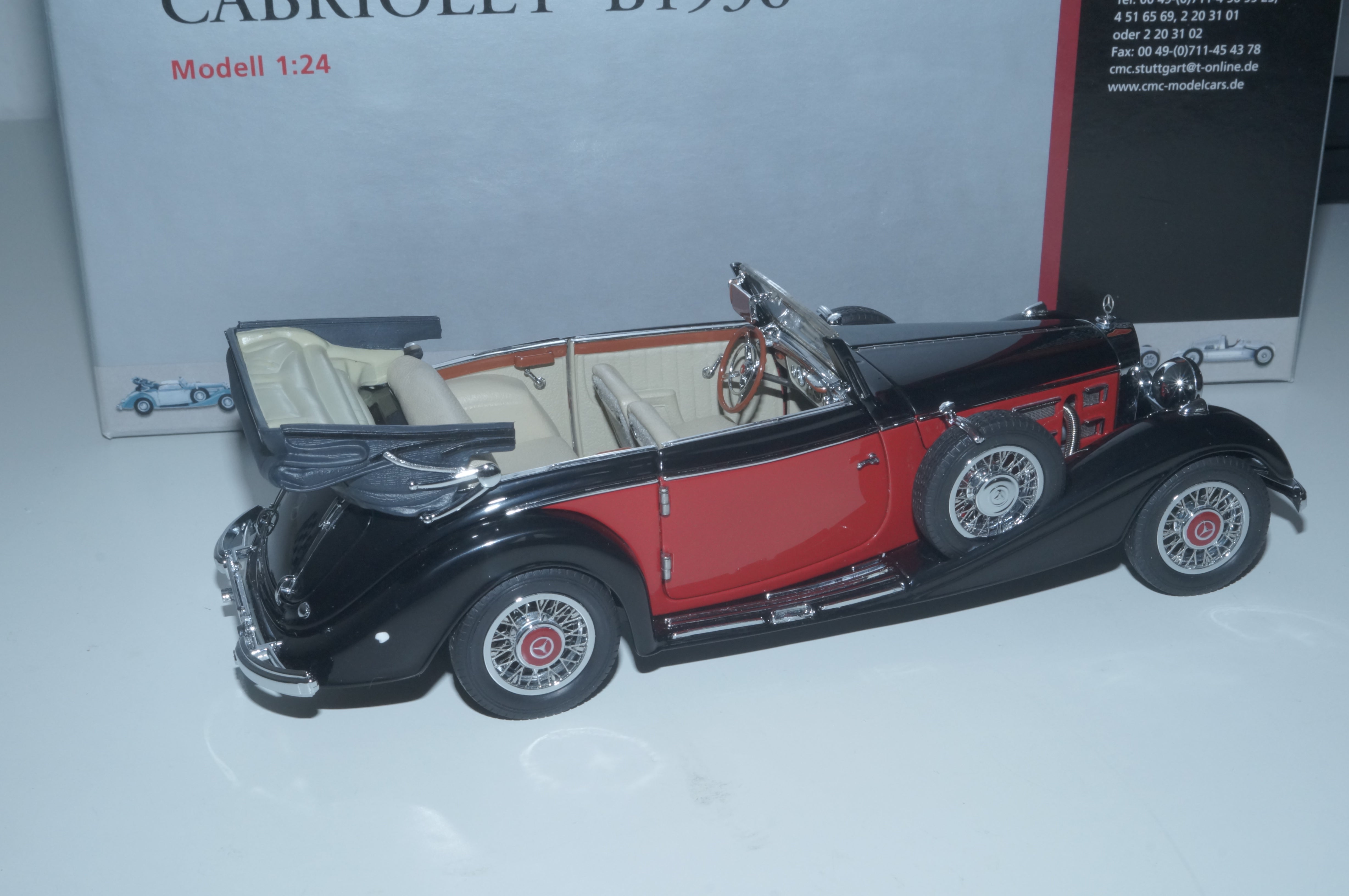 Mercedes-Benz 540K Cabriolet B rot/schwarz CMC M-003R 1/24