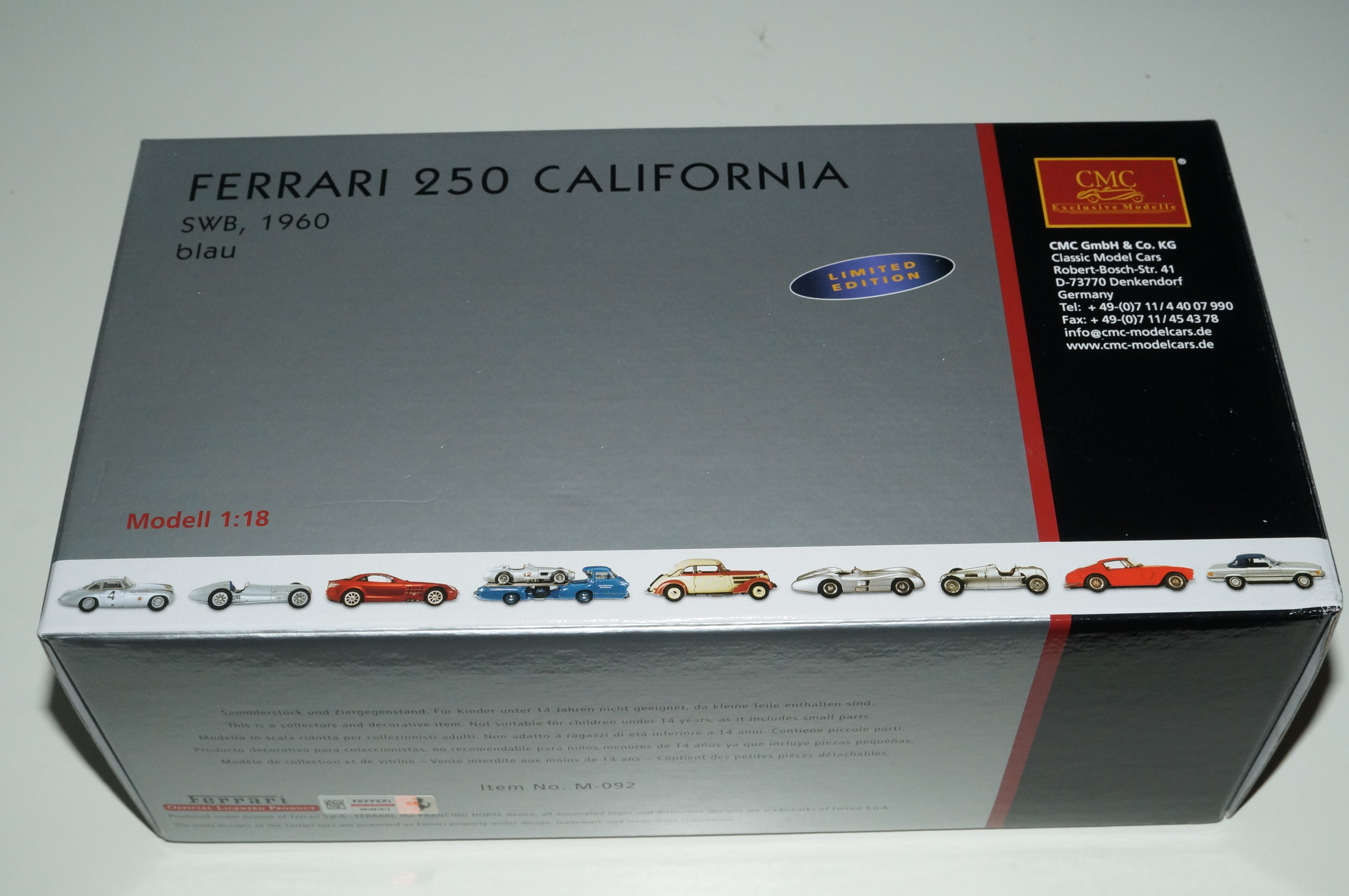 Ferrari 250 SWB California Spyder 1961 blau CMC M-092