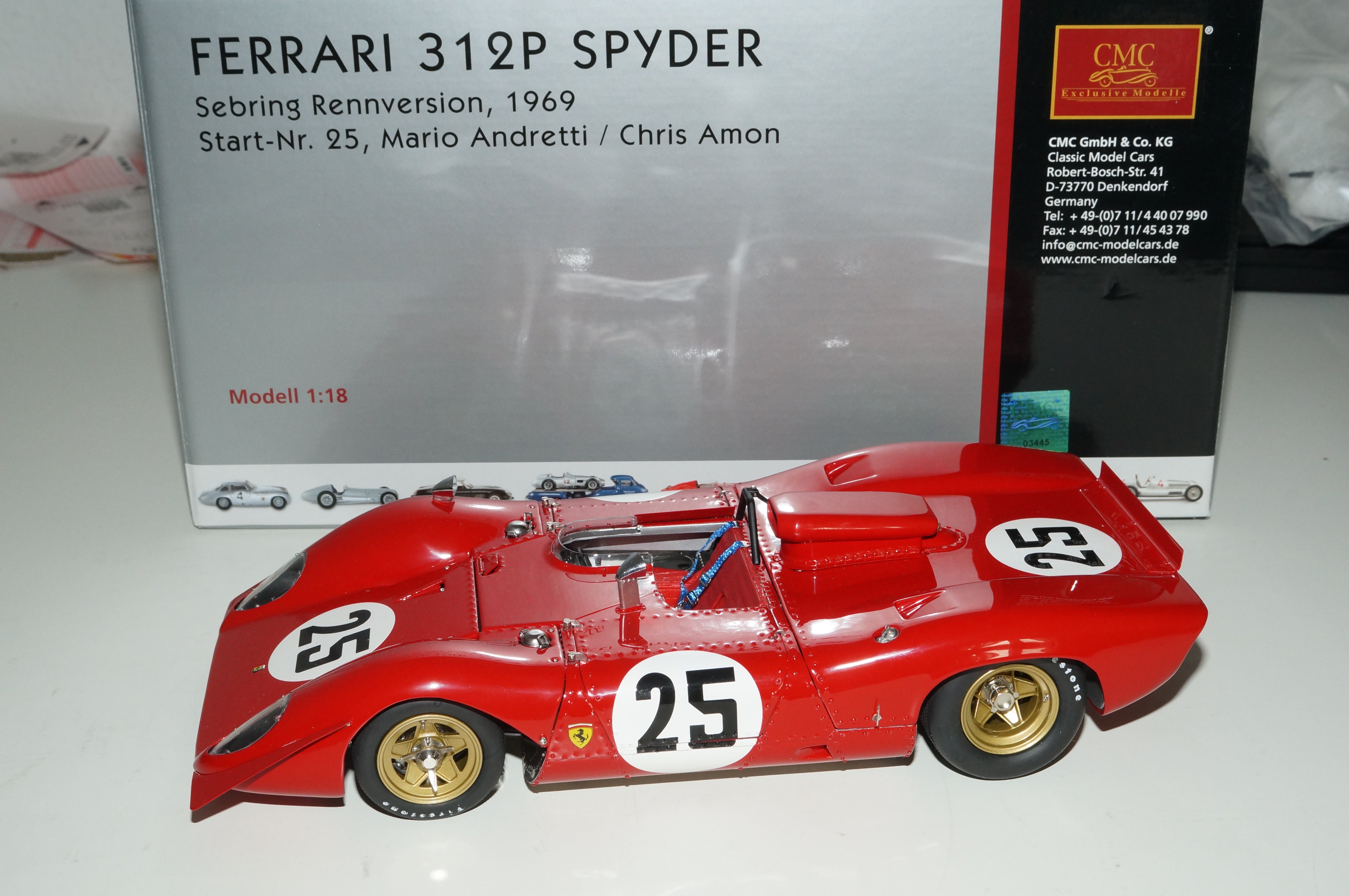 Ferrari 312P Spyder CMC M-095 -pre-owned-