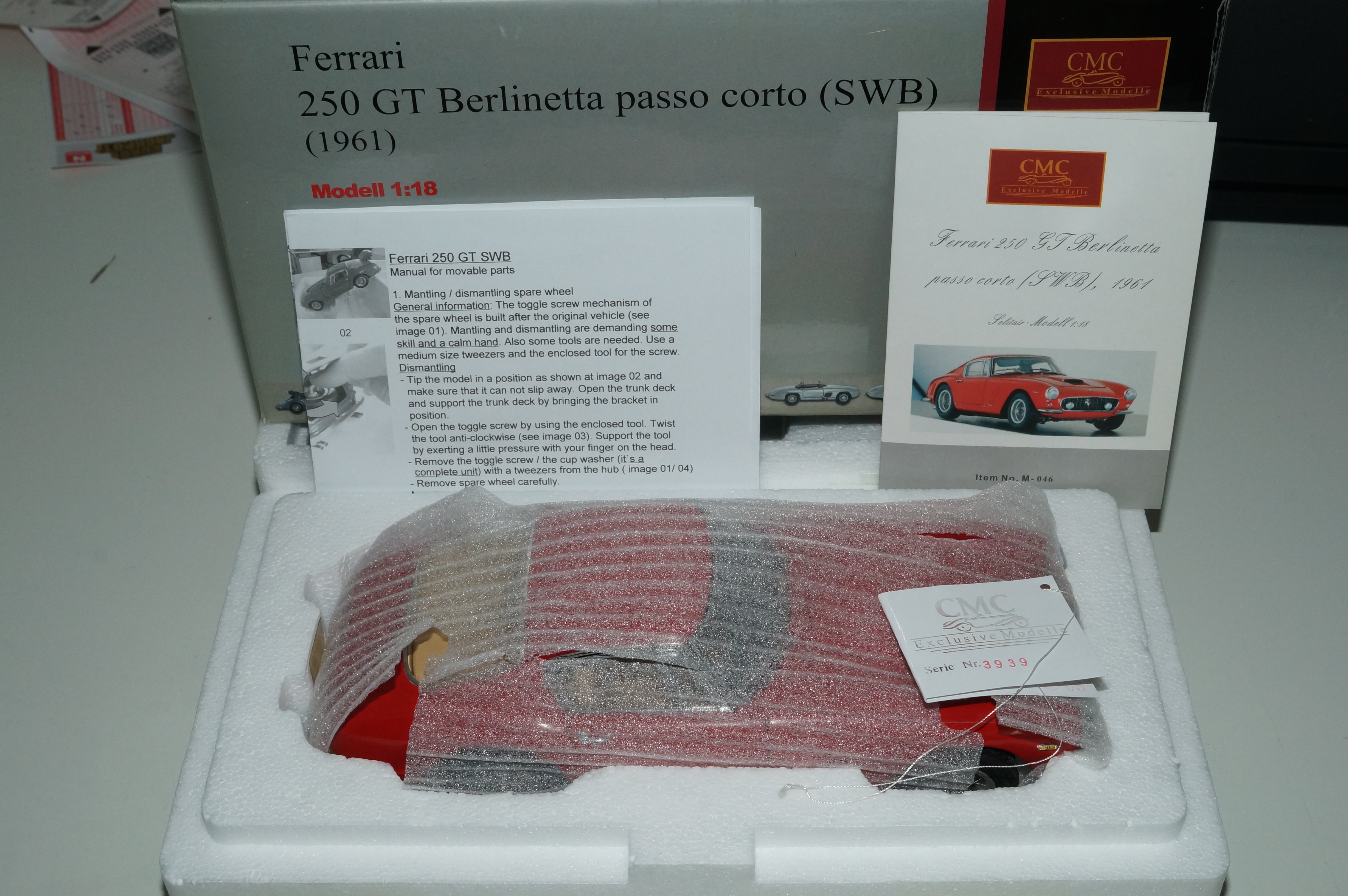 Ferrari 250 GT Berlinetta passo corto ROT CMC M-046 aus Vorbesitz