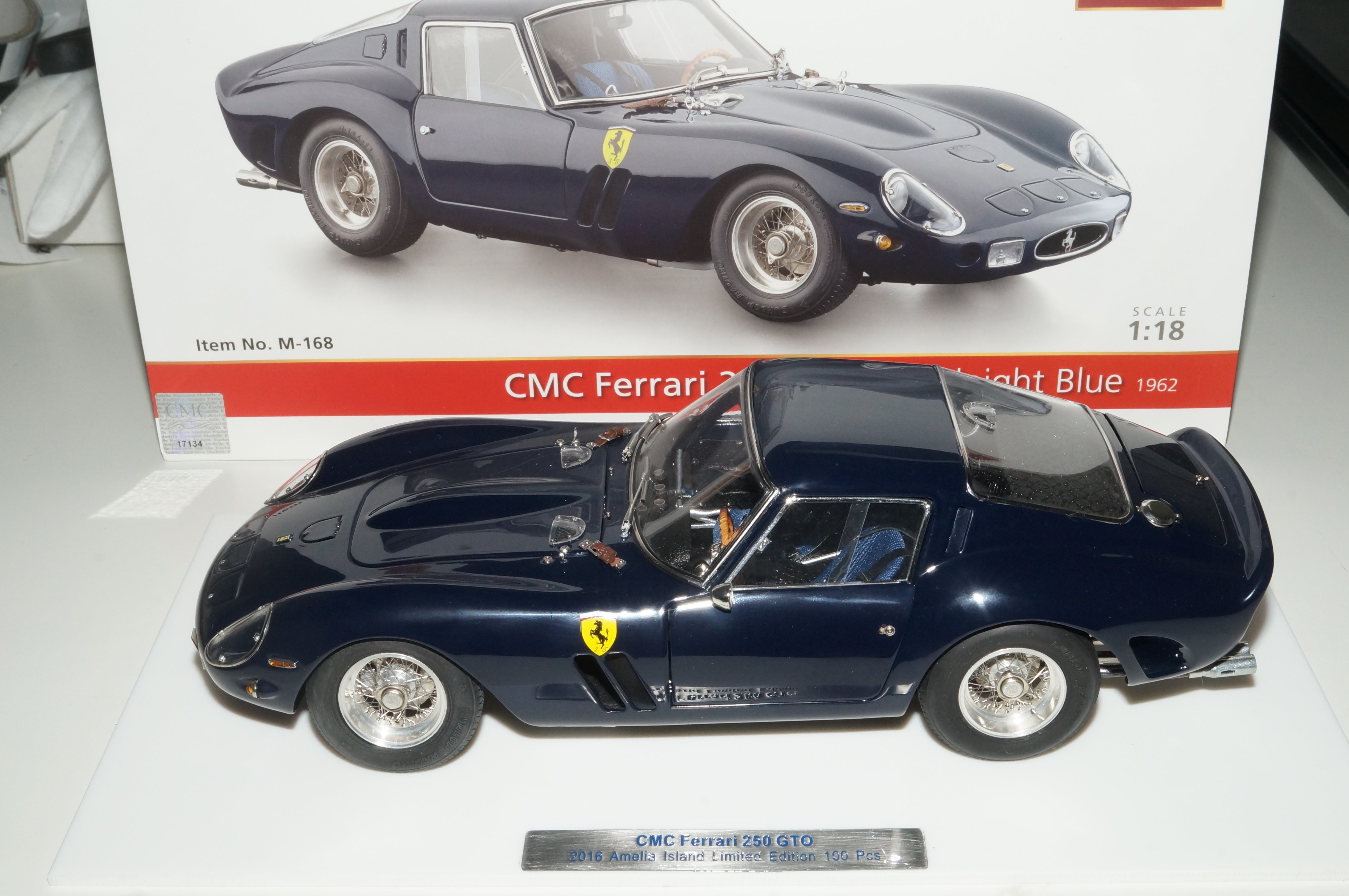 CMC Ferrari 250 GTO Midnight Blue 'Amelia Island 2016' CMC M-168 LE #100/100 Stueck