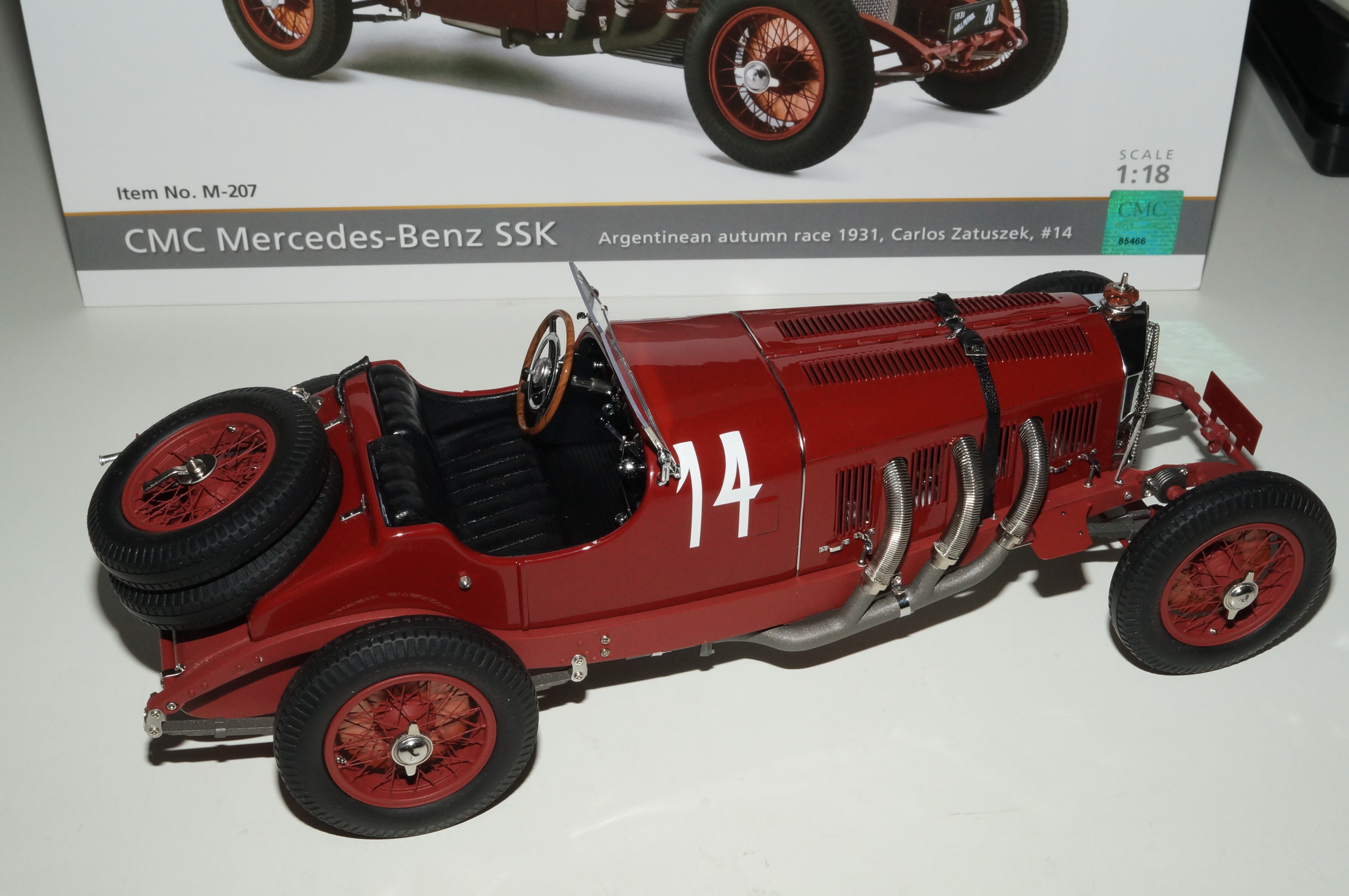 Mercedes-Benz SSK 1928-1930 red Carlos Zatuszek #14 CMC M-207 -pre-owned