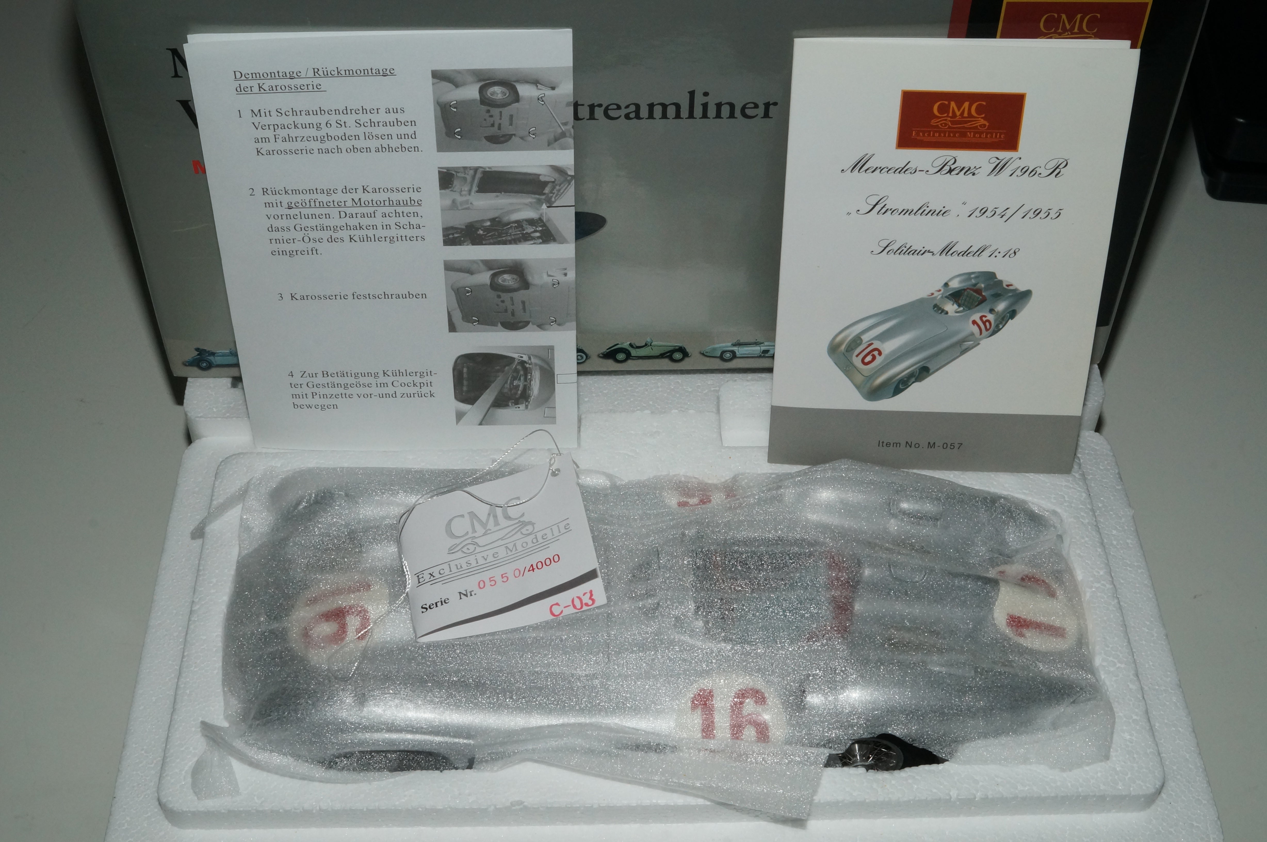 Mercedes-Benz W196R #16 Stirling MOSS CMC M-057 LE 4.000 Stück -pre-owned
