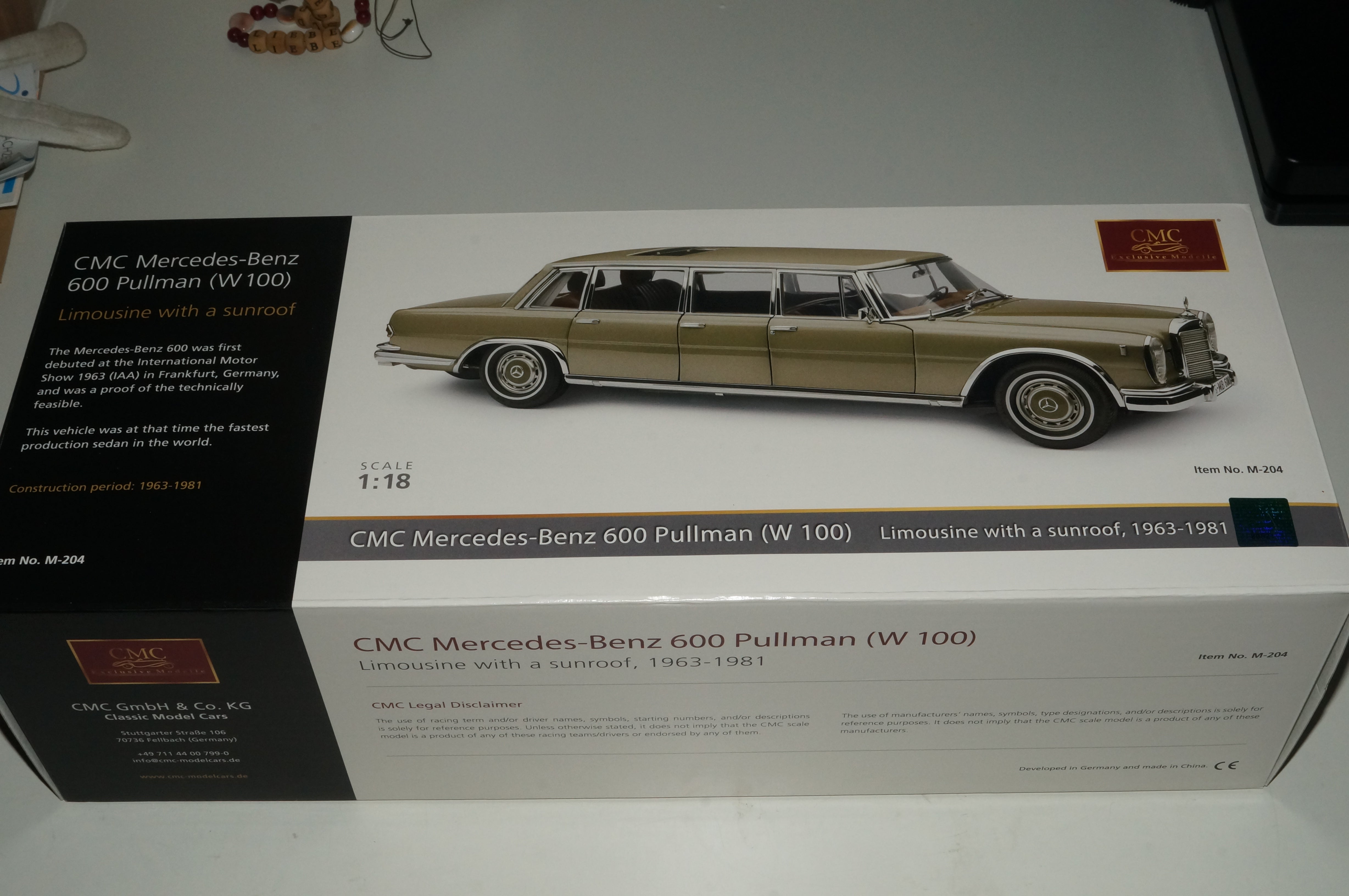 CMC Mercedes-Benz 600 Pullman (W100) Limousine mit Schiebedach CMC M-204 -pre-owned