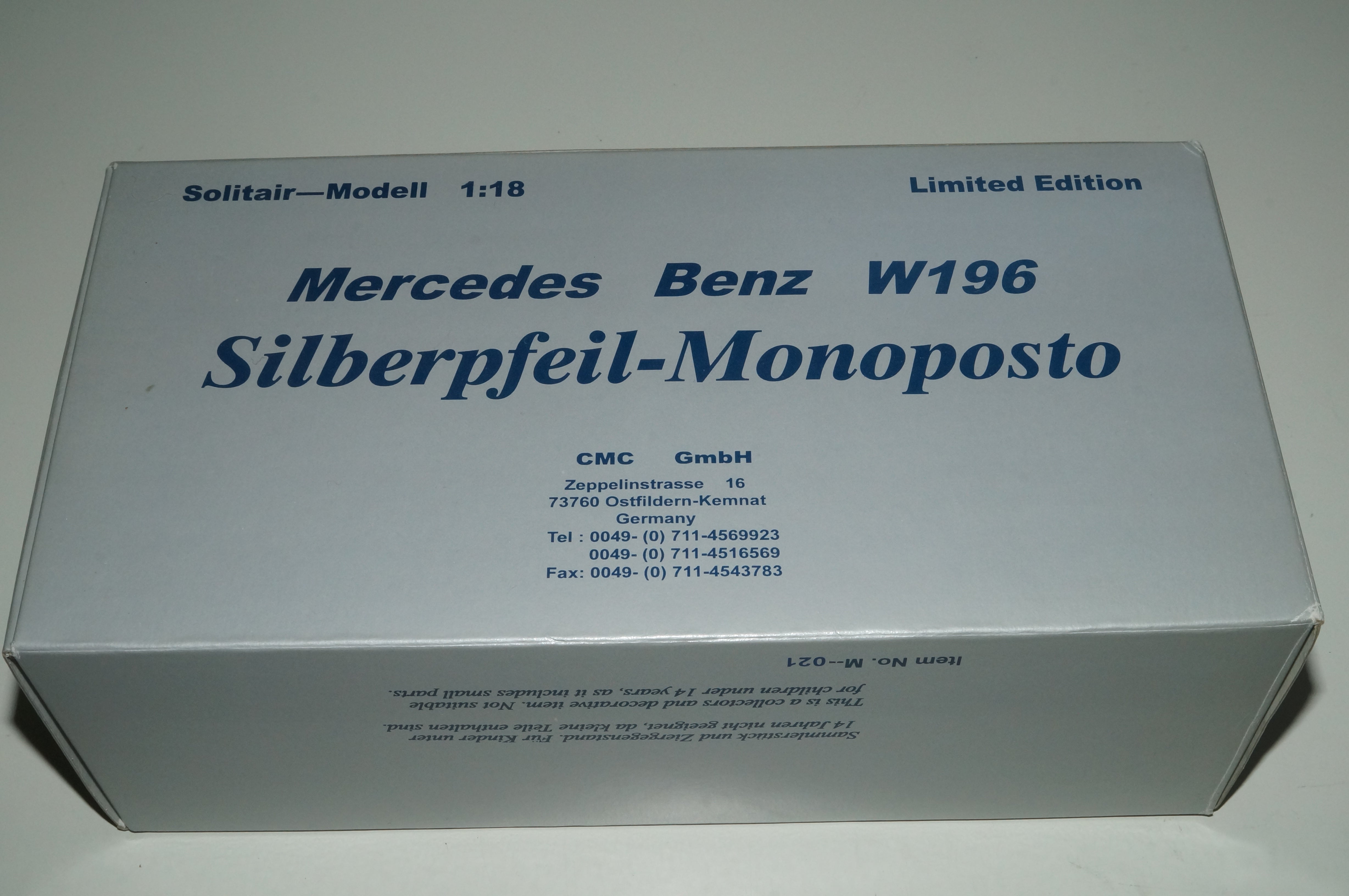 Mercedes-Benz W196 #8 Hans Herrmann CMC M-021 LE 1.000 Stück -pre-owned-