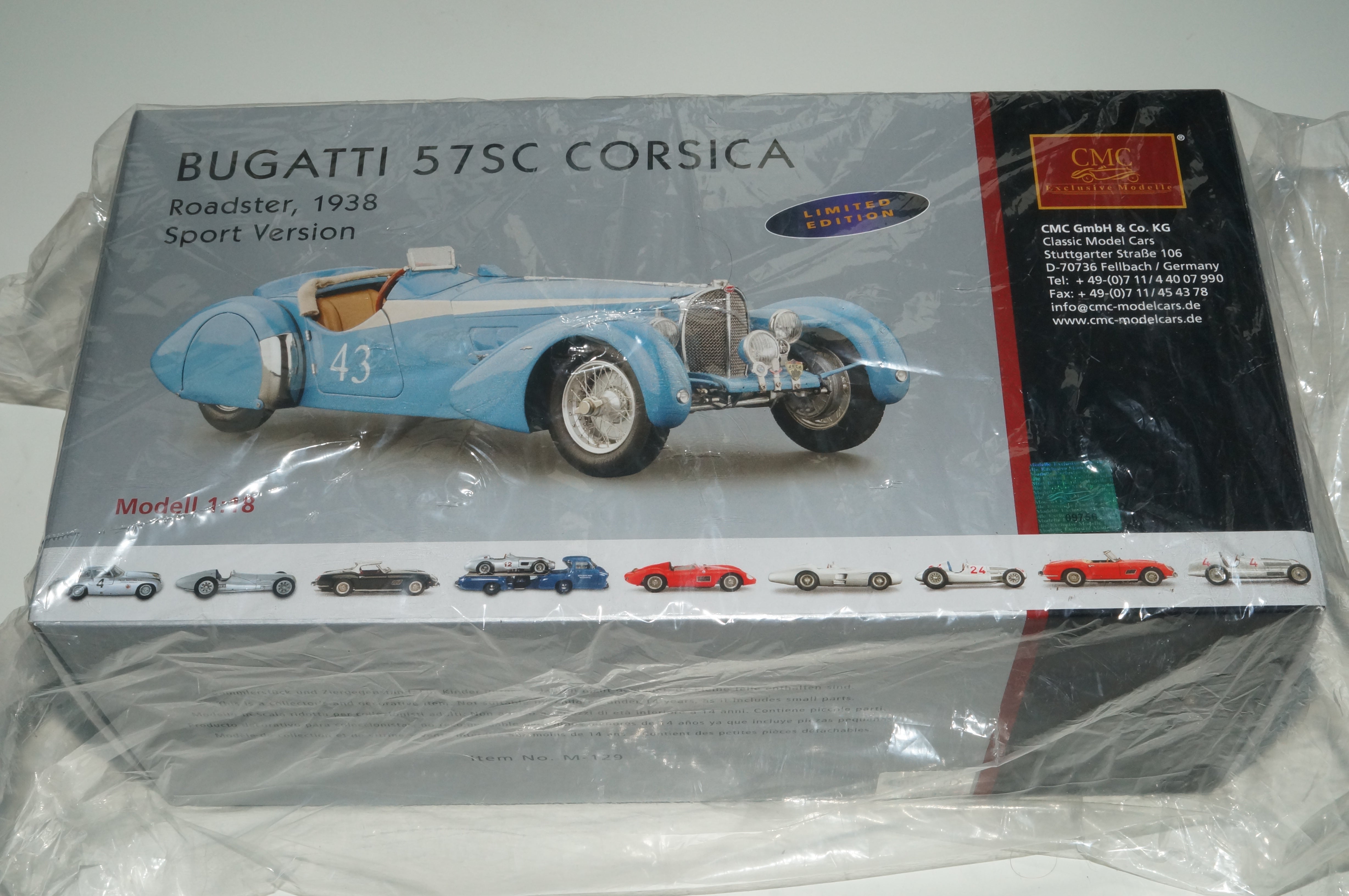 Bugatti 57 SC Corsica #43 Sport Version 1938 CMC M-129 Limited Edition 1.000 Stück - aus Vorbesitz
