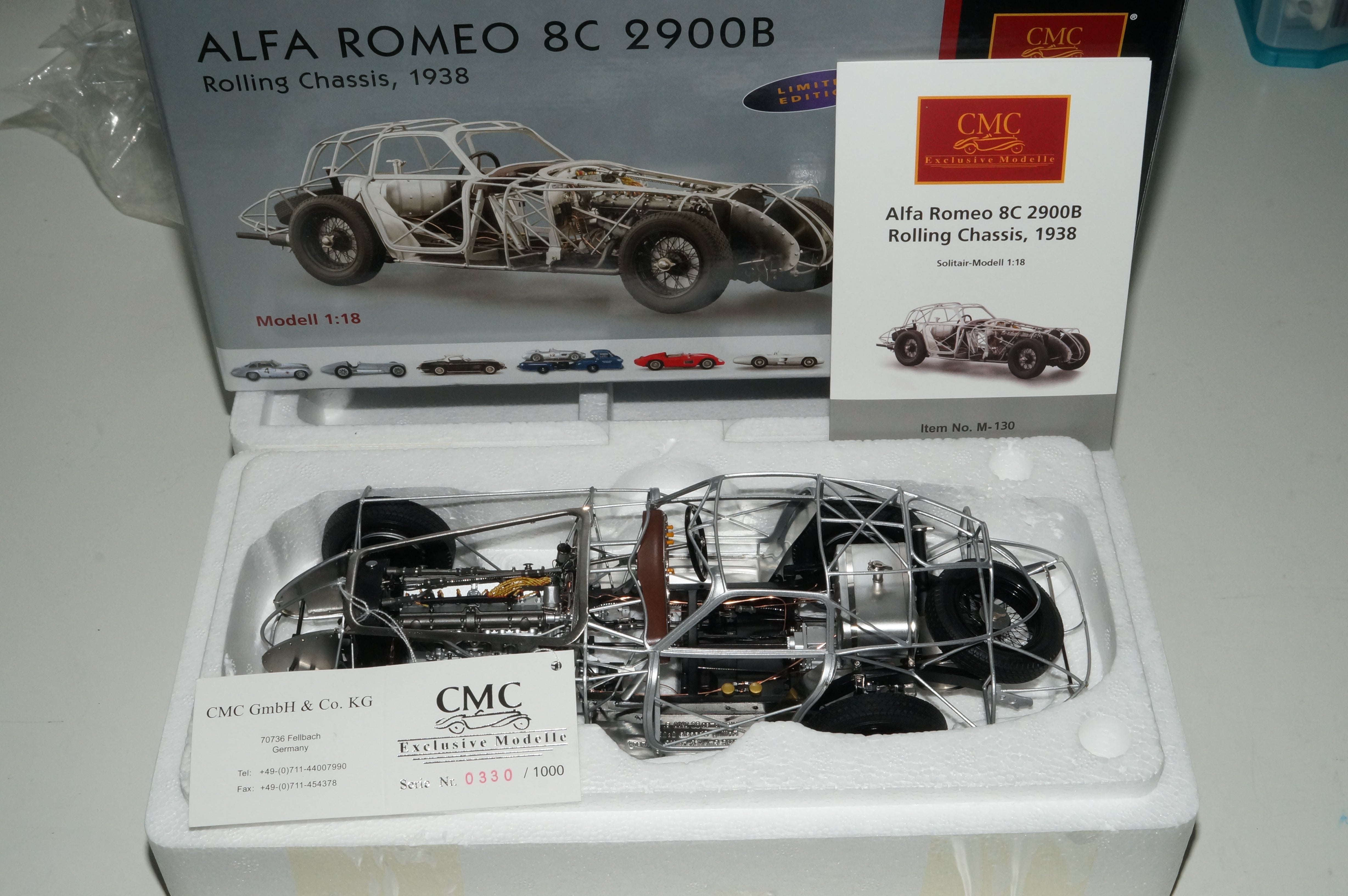 Alfa Romeo 8C Rolling Chassis Limited Edition CMC M-130 - aus Vorbesitz