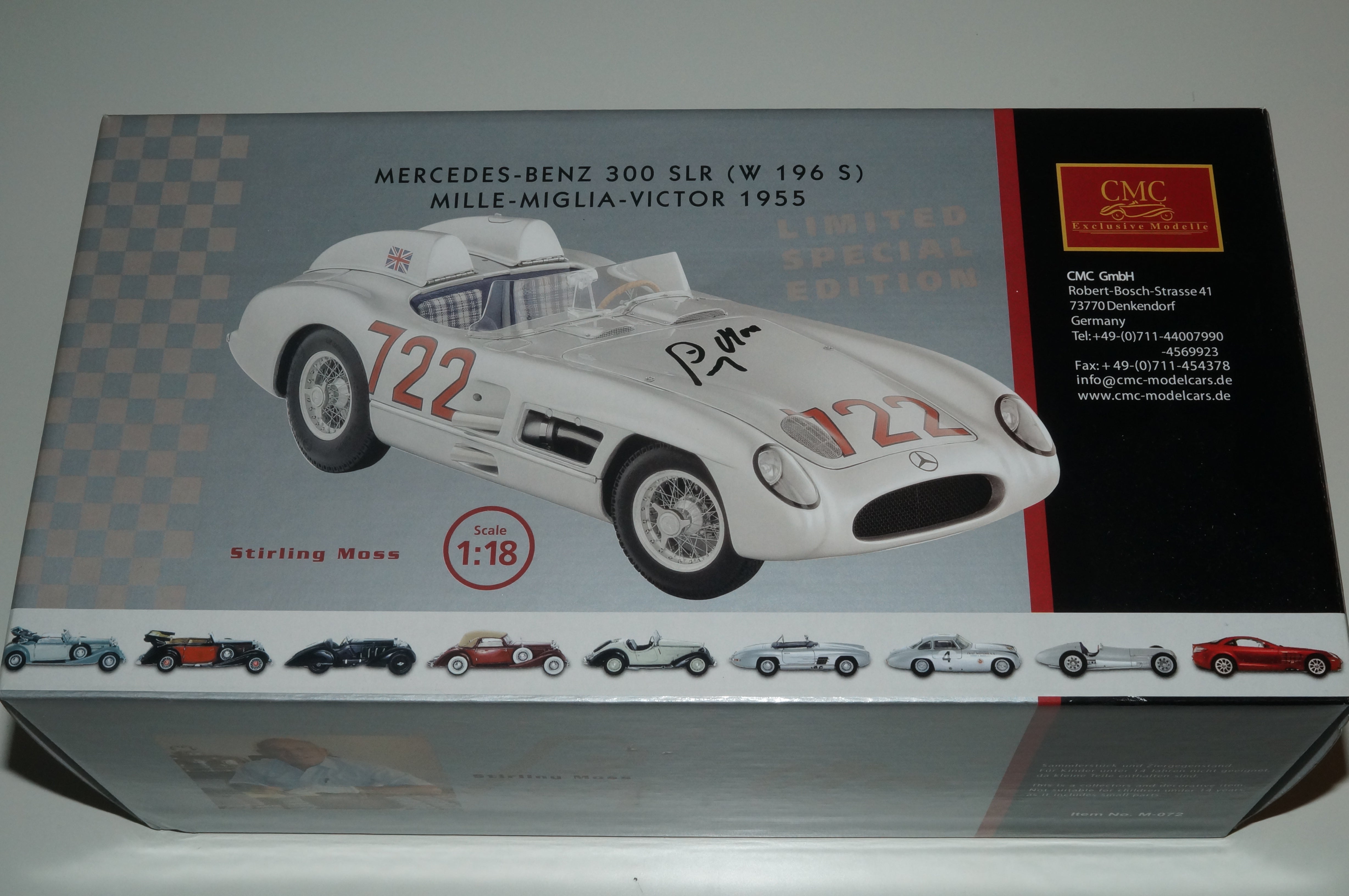 Mercedes-Benz 300 SLR Mille Miglia #722 signiert von S.Moss CMC M-072