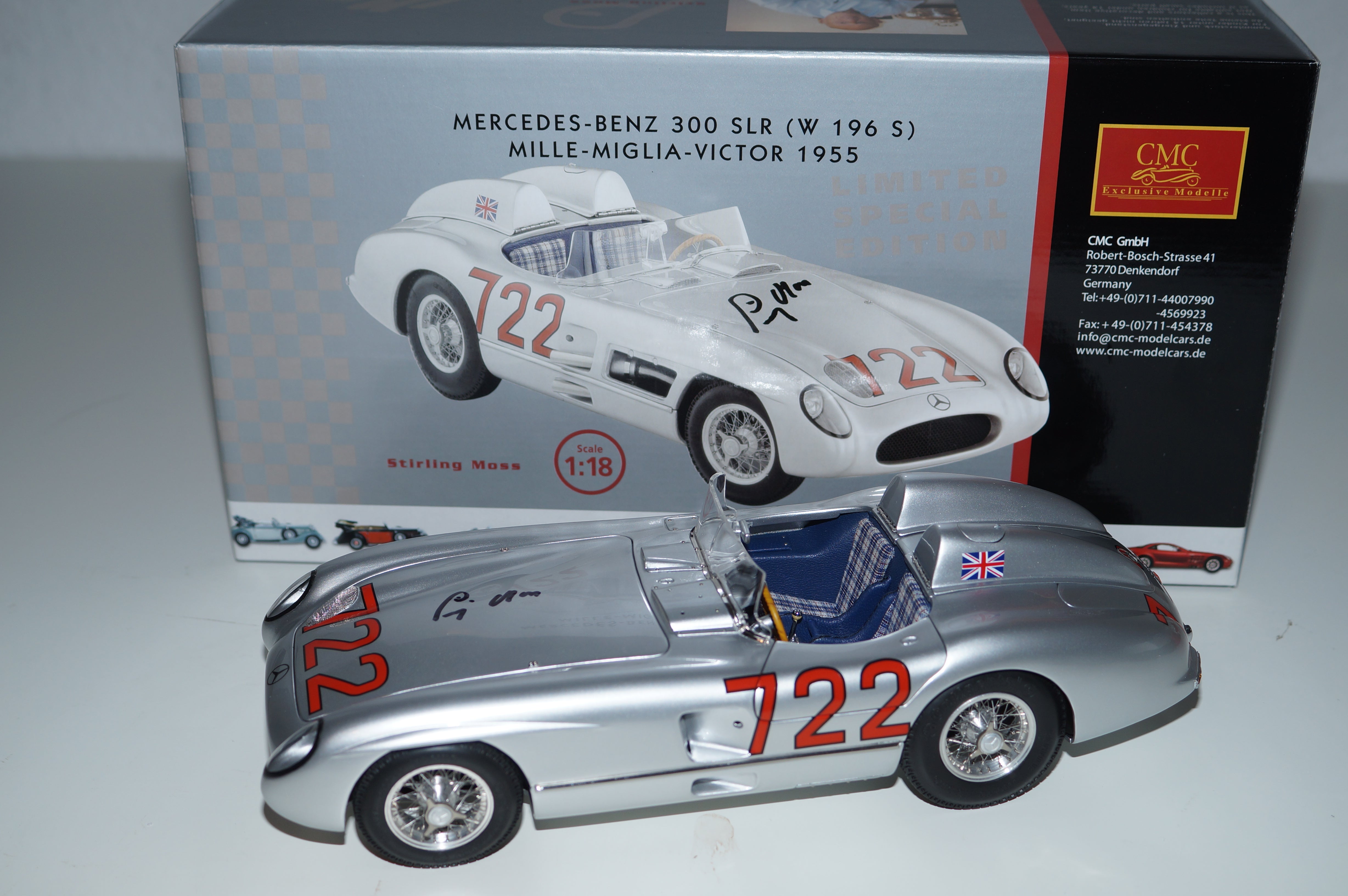 Mercedes-Benz 300 SLR Mille Miglia #722 signiert von S.Moss CMC M-072