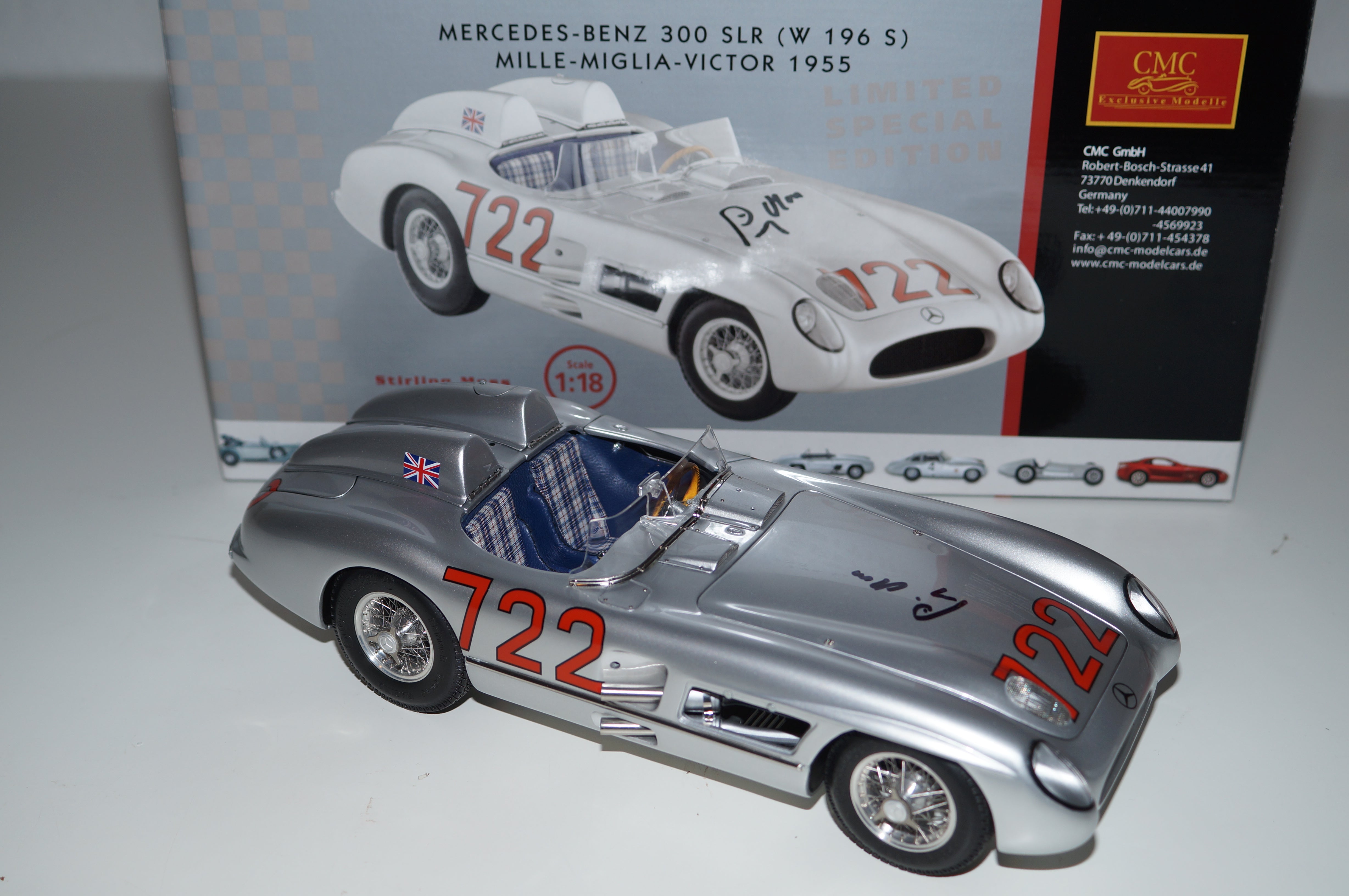 Mercedes-Benz 300 SLR Mille Miglia #722 signiert von S.Moss CMC M-072