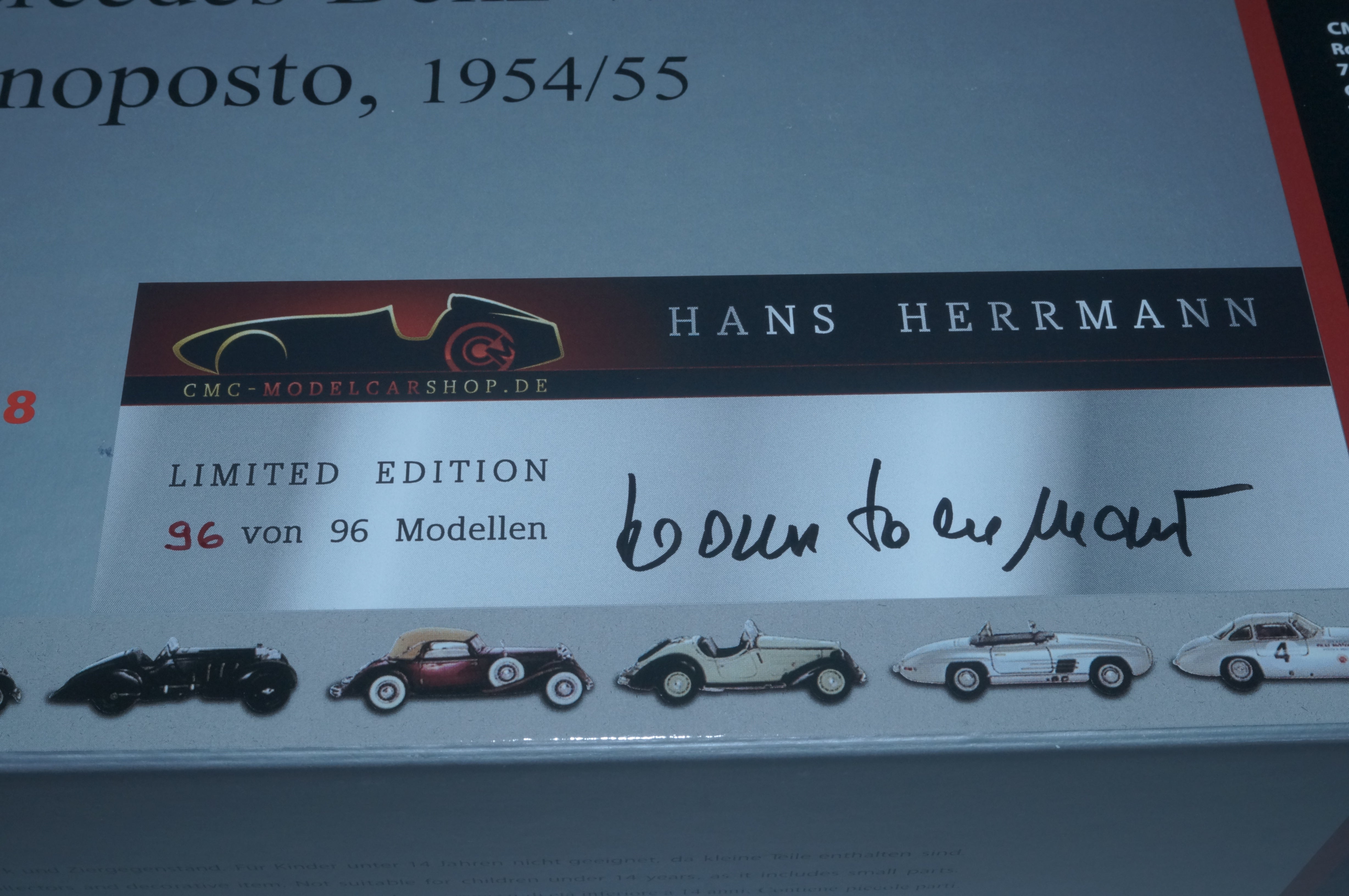 Mercedes-Benz W196, Hans Herrmann -Signatur Edition- limitiert auf 96 Stück #96/96, Basismodell CMC