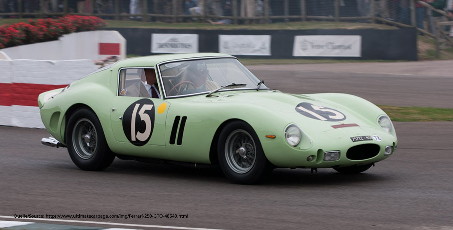 1/18 Ferrari 250 GTO, RHD Moss/Ireland1962 Goodwood #15 Chassis 3505GT, LE 2200