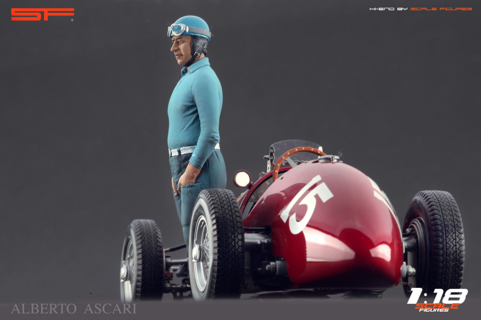 1/18 Rennfahrerfigur ALBERTO ASCARI von SF Scale Figures - Handarbeit - SF118154