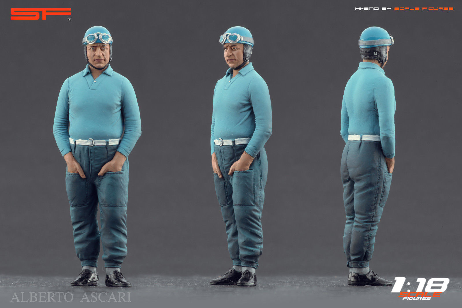 1/18 Rennfahrerfigur ALBERTO ASCARI von SF Scale Figures - Handarbeit - SF118154