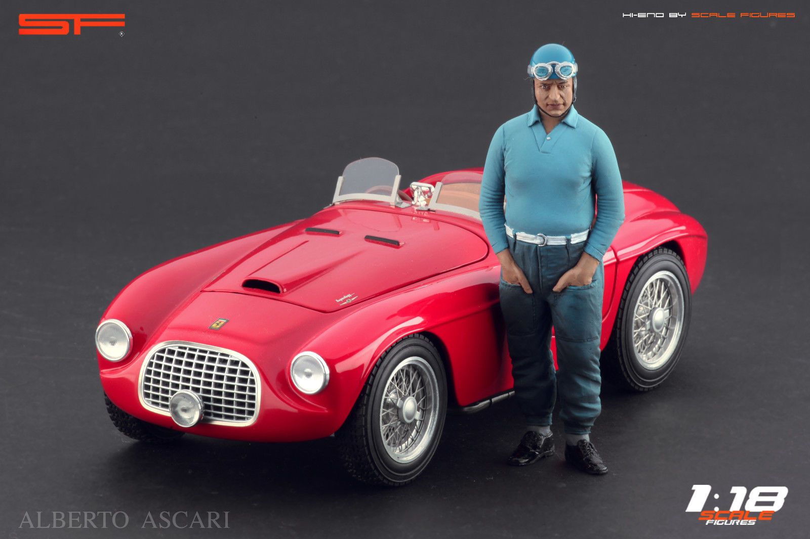 1/18 Rennfahrerfigur ALBERTO ASCARI von SF Scale Figures - Handarbeit - SF118154