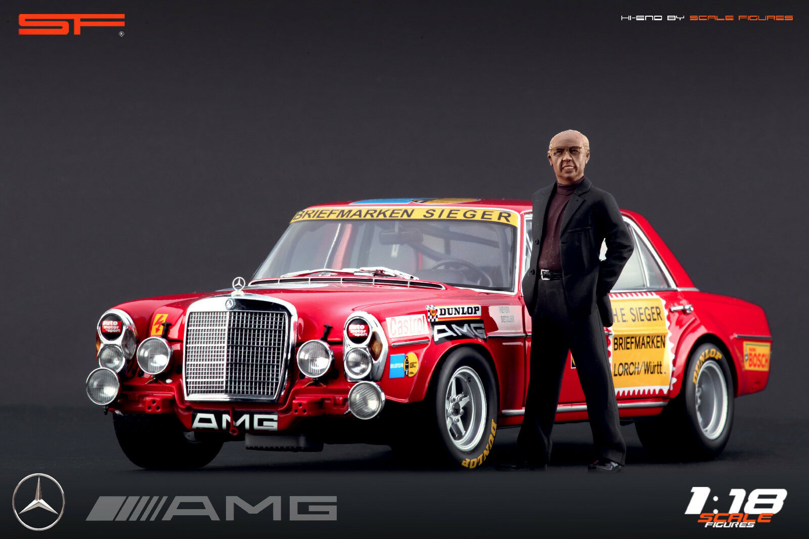 1/18 Hans-Werner Aufrecht -AMG- von SF Scale Figures - Handarbeit -