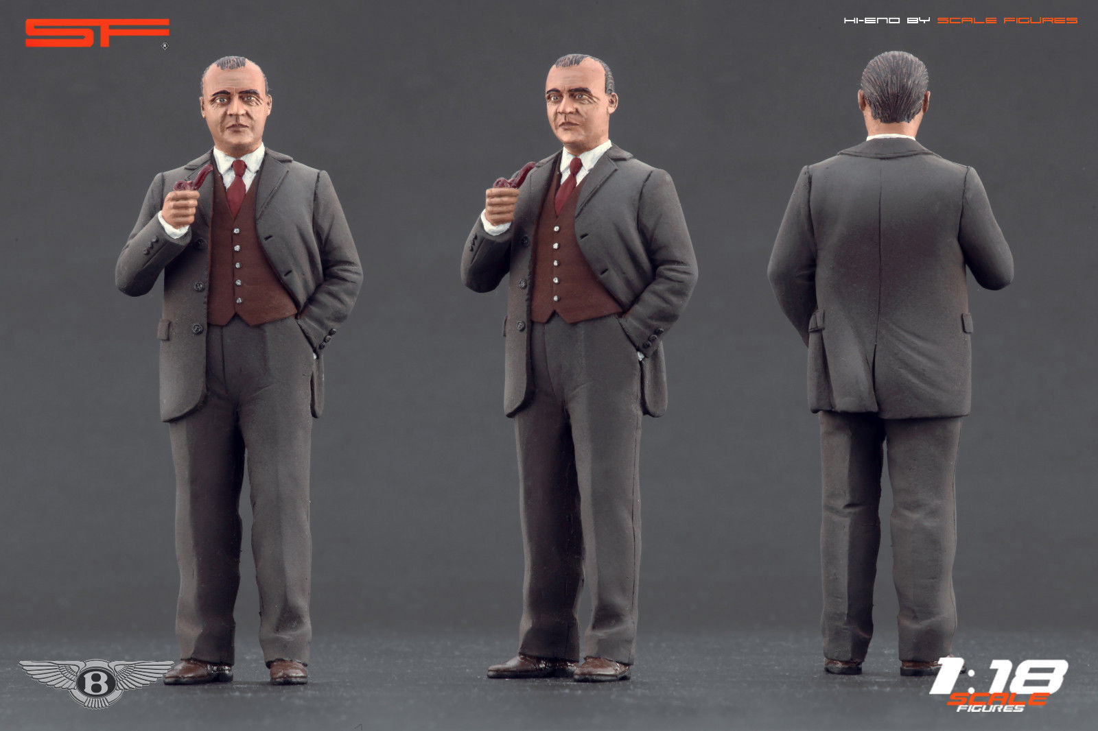 1/18 Konstrukteursfigur W.O. BENTLEY von SF Scale Figures - Handarbeit - SF118049