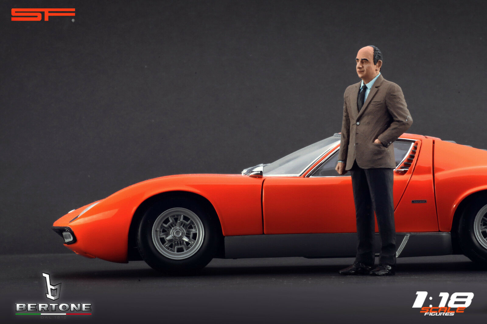 1/18 Nuccio BERTONE von SF Scale Figures - Handarbeit -