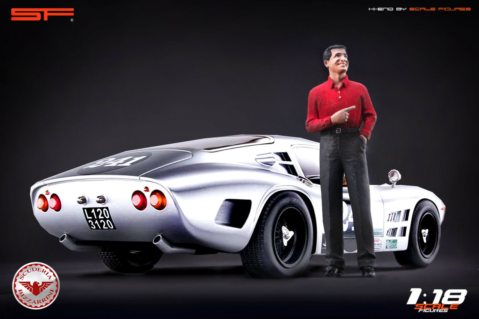 1/18 Giotto Bizzarrini von SF Scale Figures - Handarbeit -