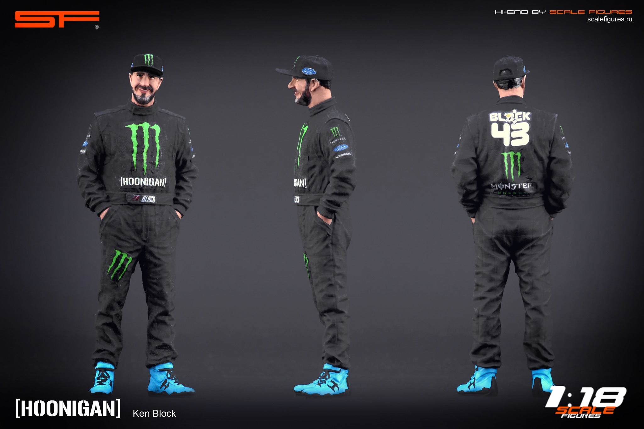 1/18 Ken BLOCK von SF Scale Figures - Handarbeit -