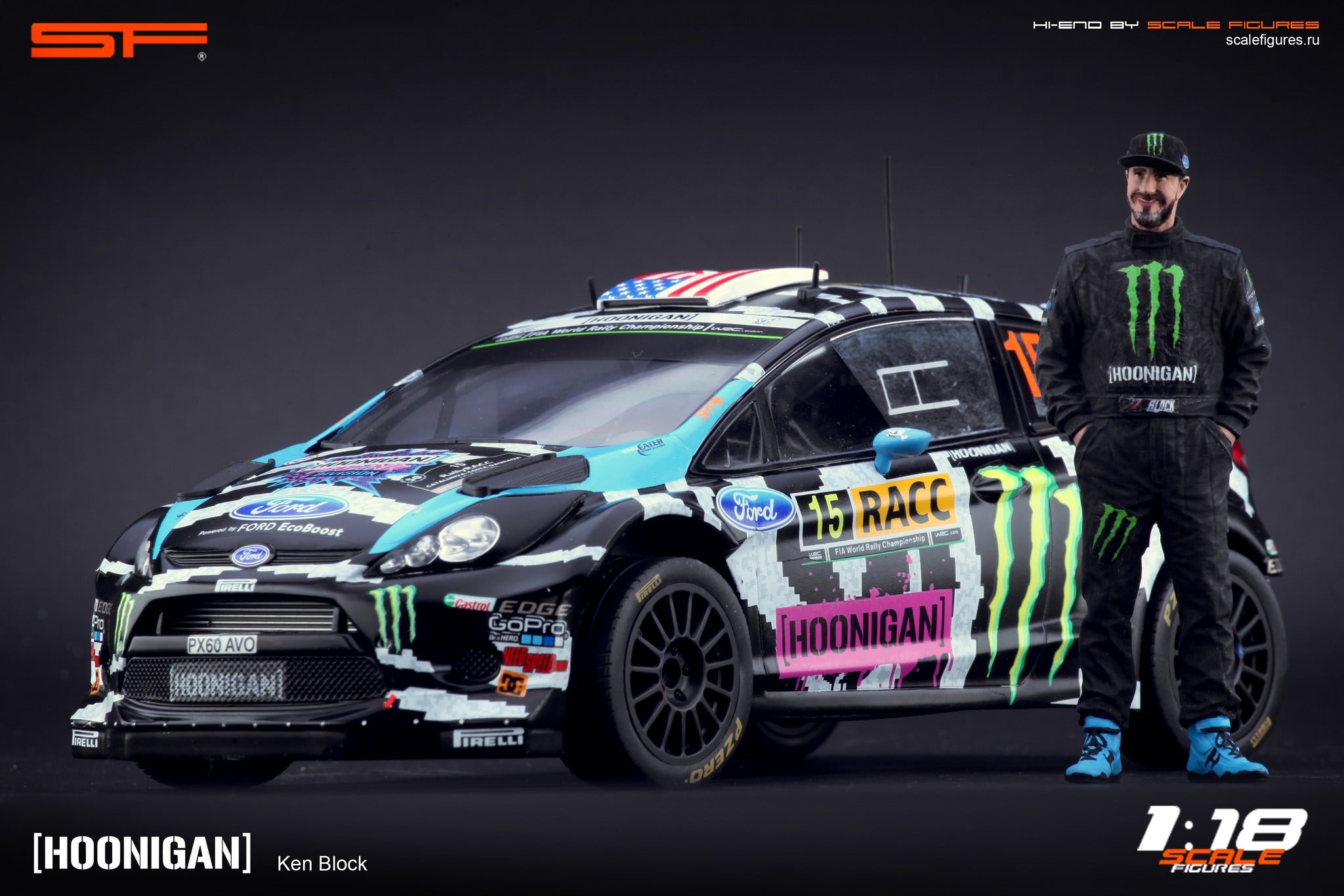 1/18 Ken BLOCK von SF Scale Figures - Handarbeit -