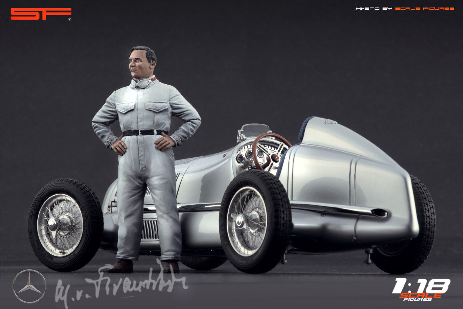 1/18 Rennfahrerfigur MANFRED von BRAUCHITSCH von SF Scale Figures - Handarbeit - SF118062