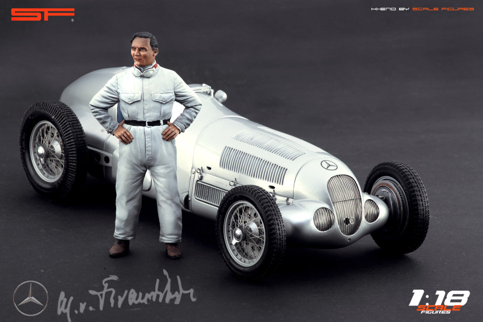 1/18 Rennfahrerfigur MANFRED von BRAUCHITSCH von SF Scale Figures - Handarbeit - SF118062
