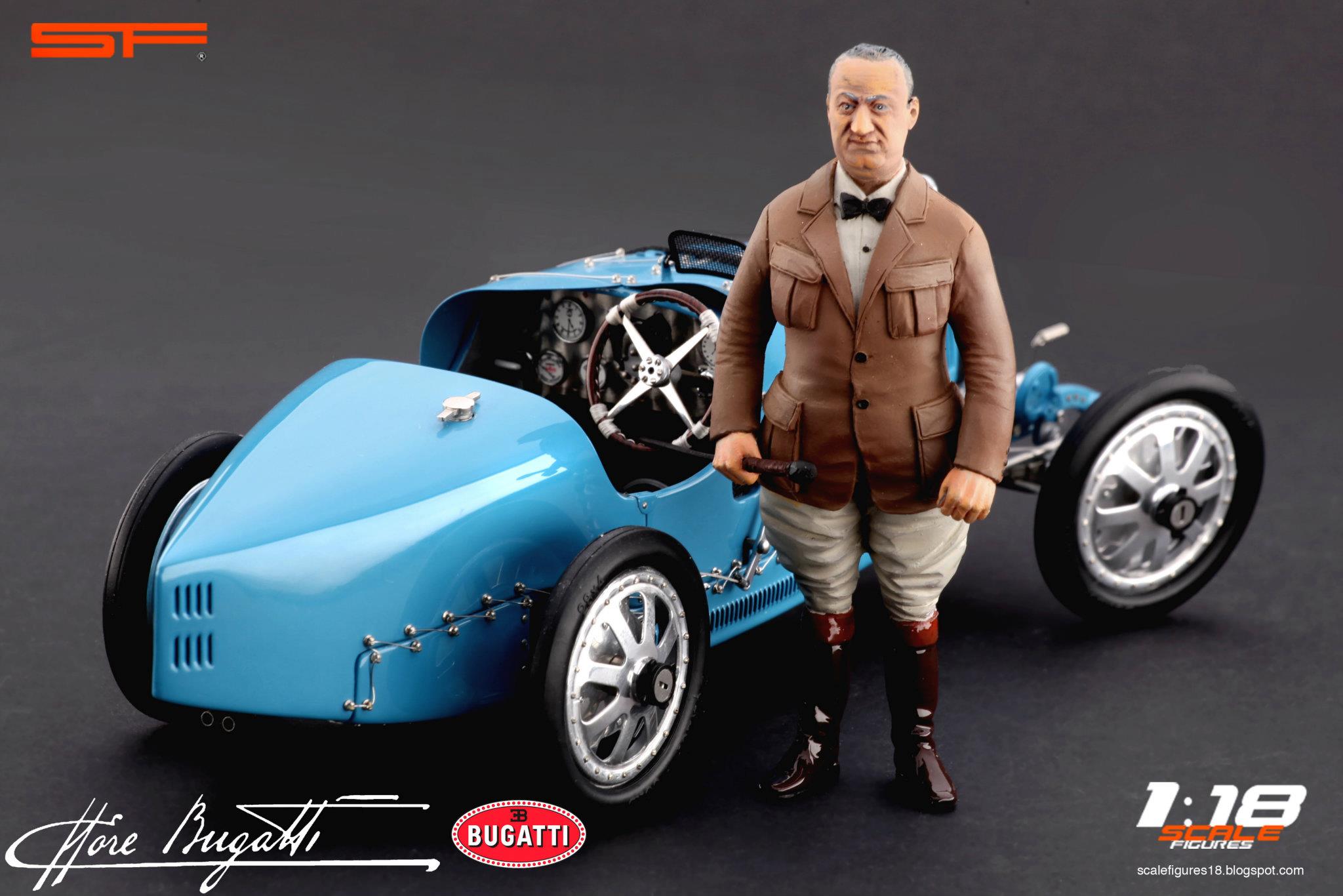 1/18 ETTORE BUGATTI von SF Scale Figures - Handarbeit -