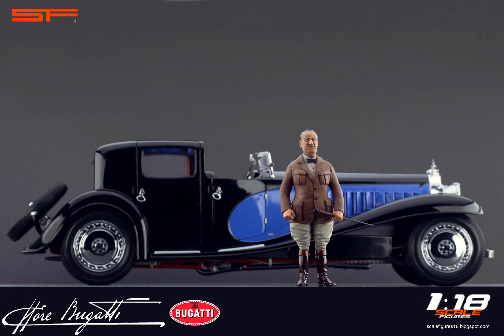 1/18 ETTORE BUGATTI von SF Scale Figures - Handarbeit -
