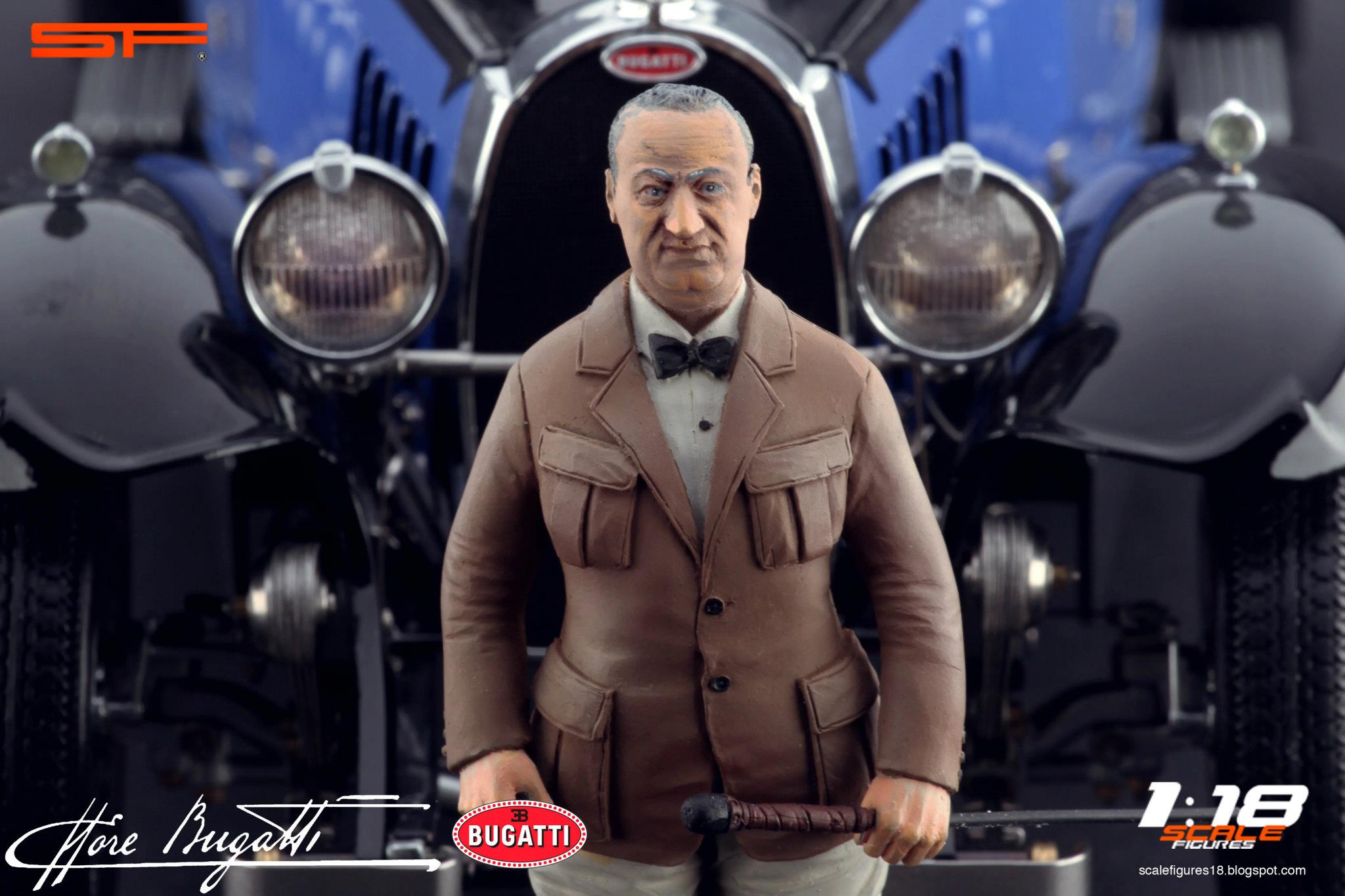 1/18 ETTORE BUGATTI von SF Scale Figures - Handarbeit -