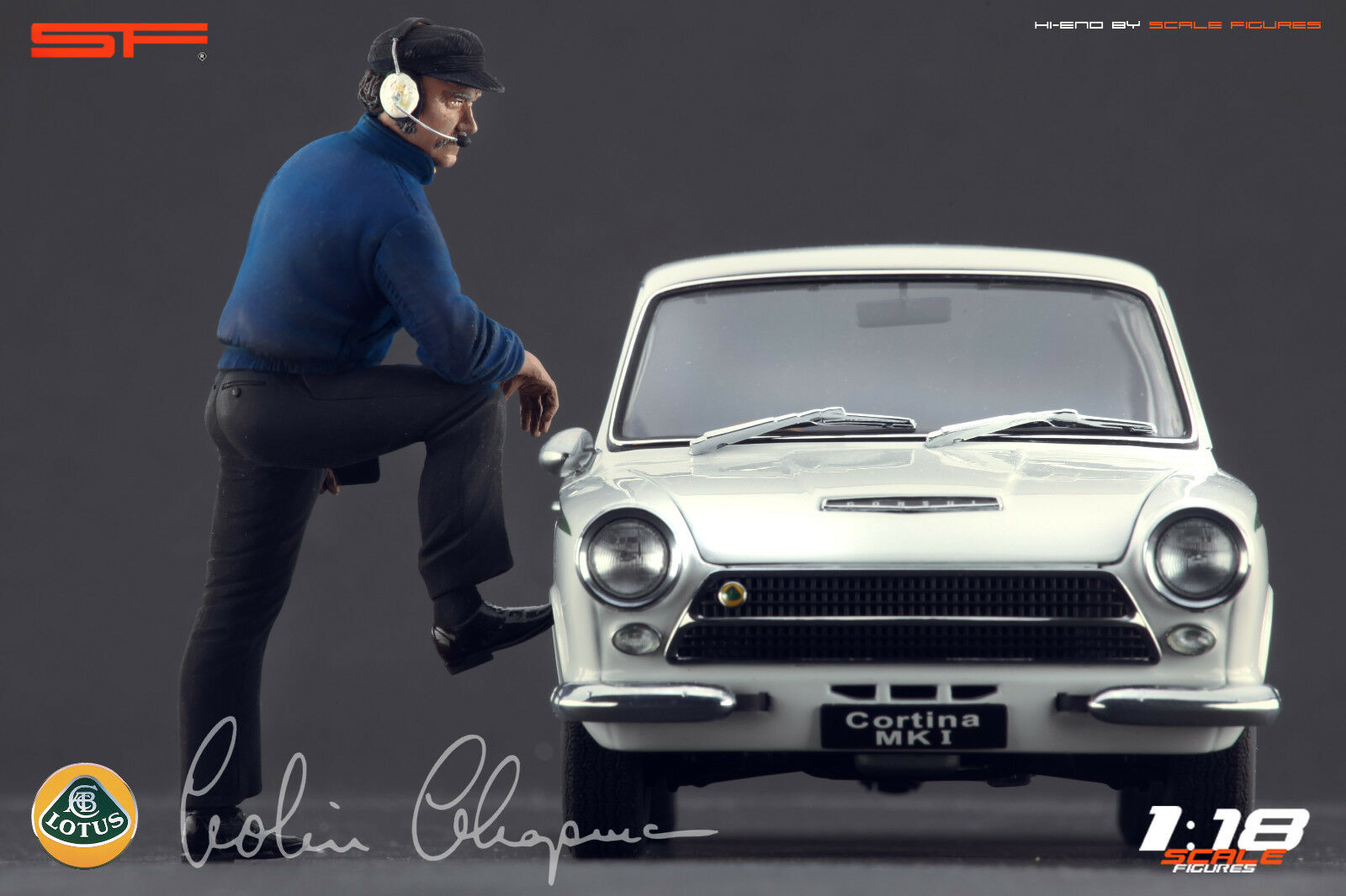 1/18 Colin Chapman von SF Scale Figures - Handarbeit -